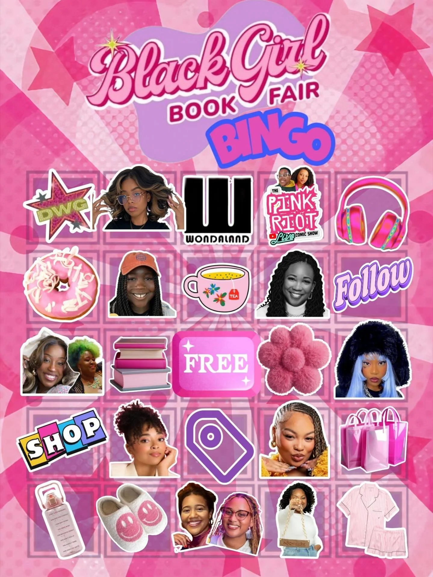 Everyone say &ldquo;Thank you @pinkriotcomicshow!&rdquo; for making the official Black Girl Book Fair Bingo! Screenshot and take part the day of the fair, share in your stories and tag us! Winner gets $50 book money 🤑 

✨swipe for the rules✨

Will b