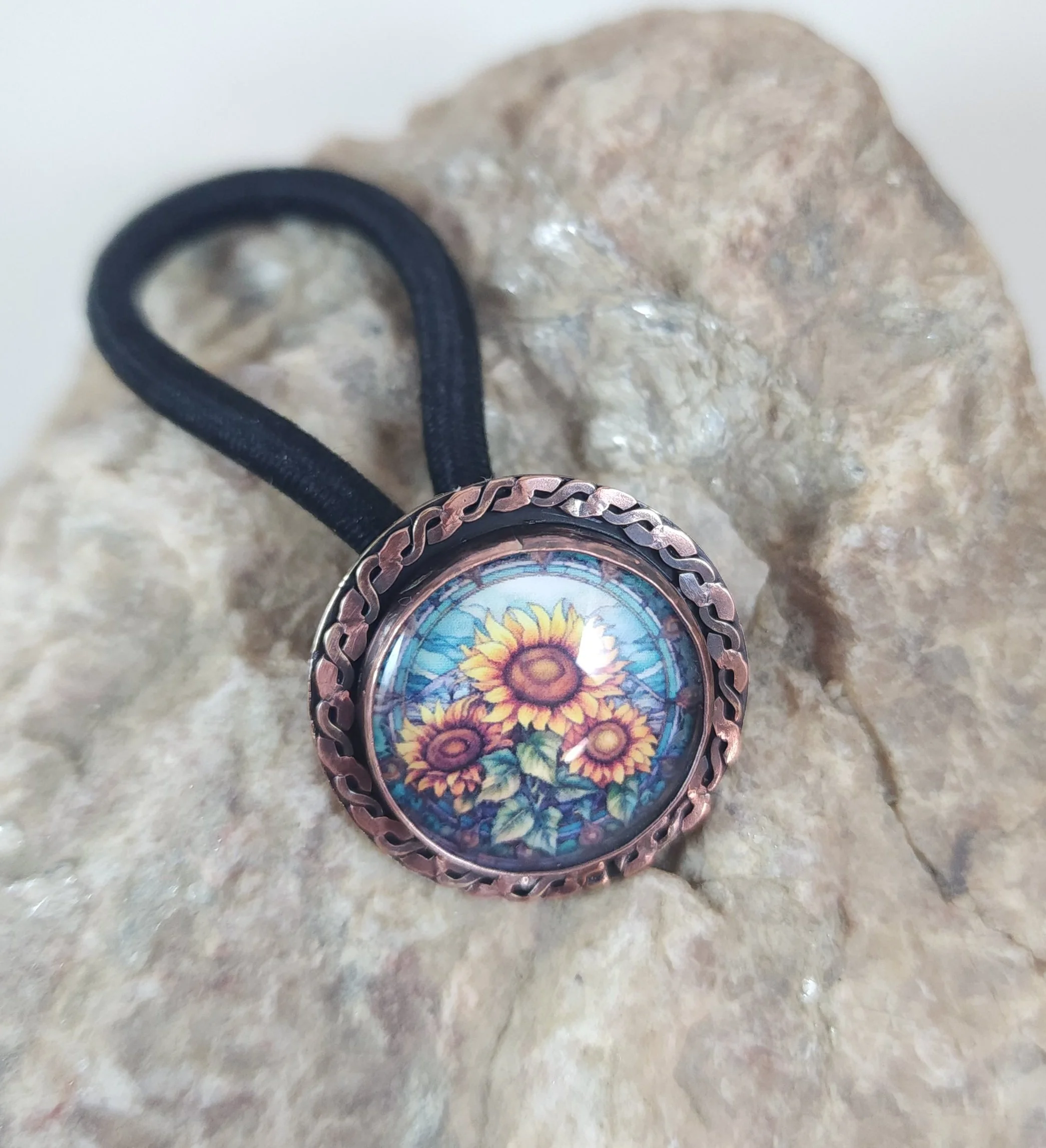 Sunflower Ponytail holder 5.jpg