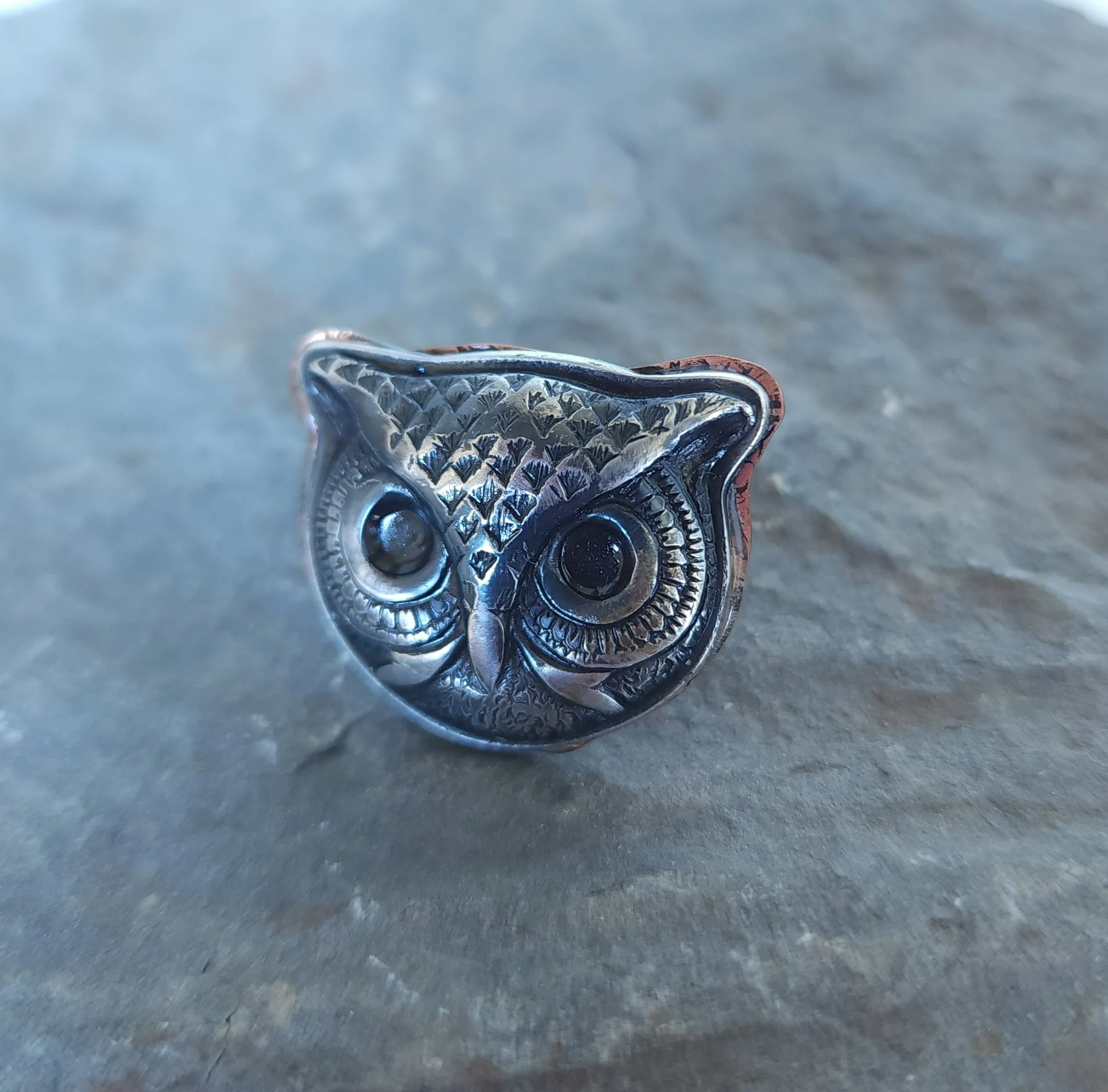 Pewter Owl Brooch