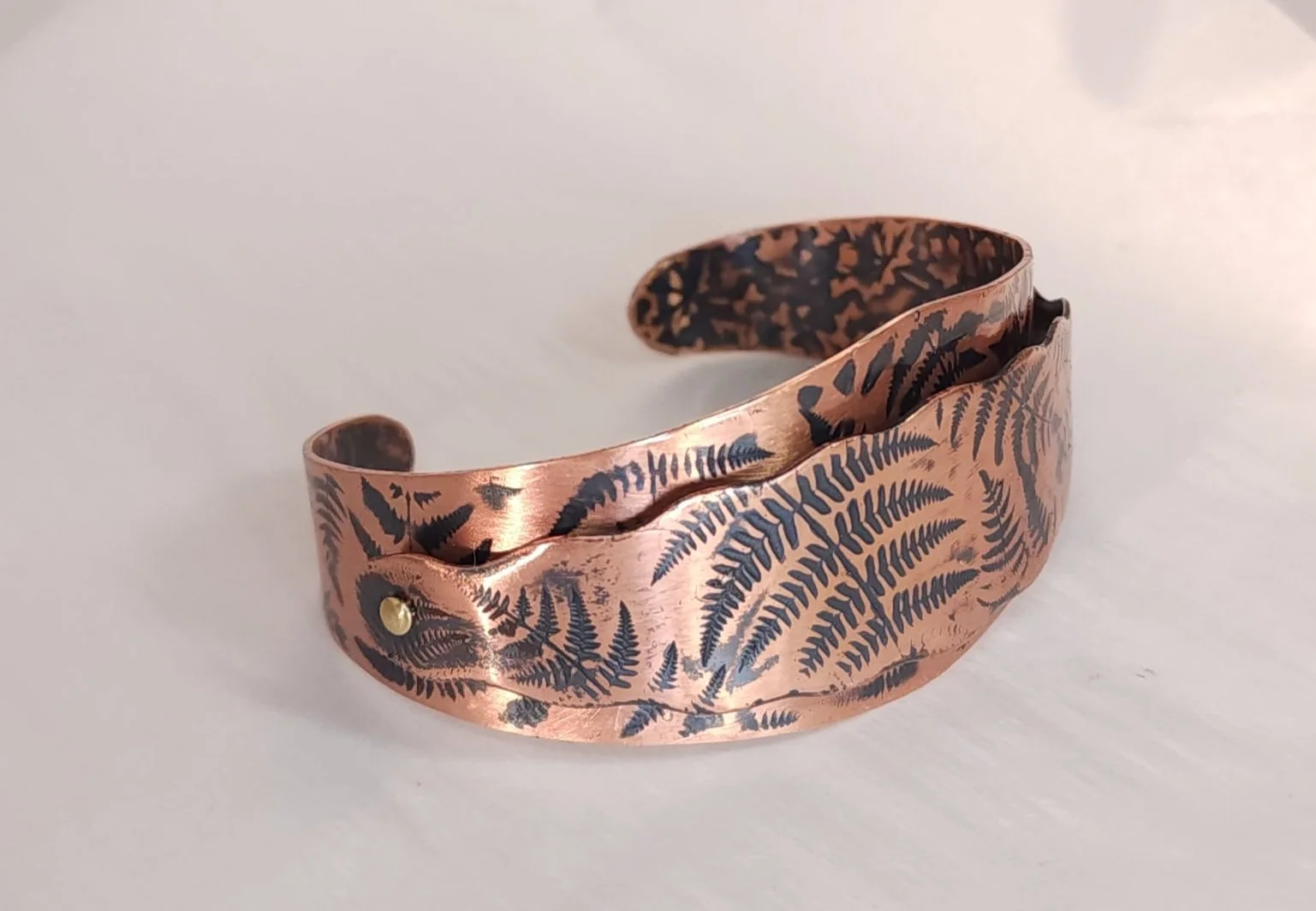 Woodland Layered Copper Cuff Bracelet