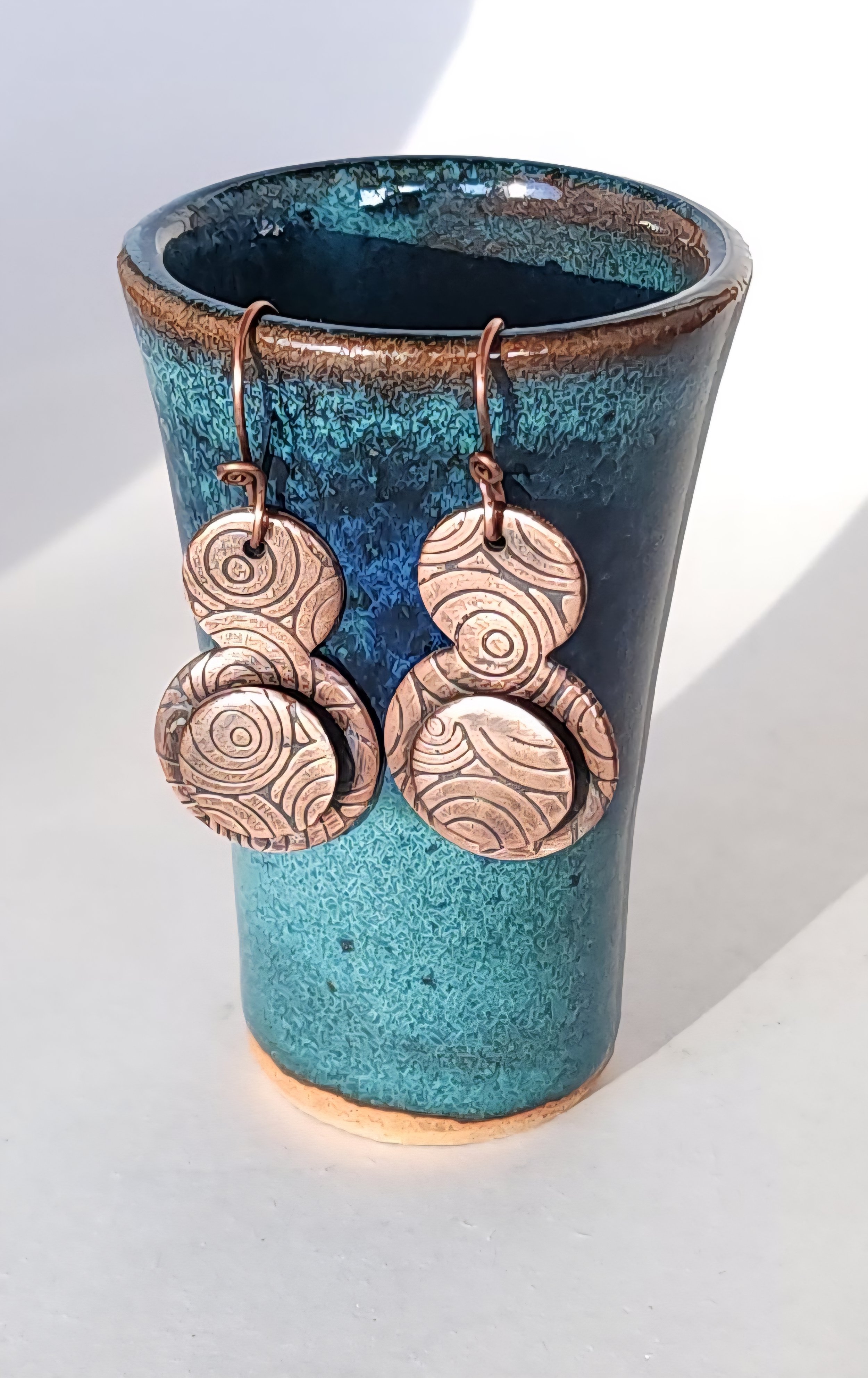 Layered Copper Earrings