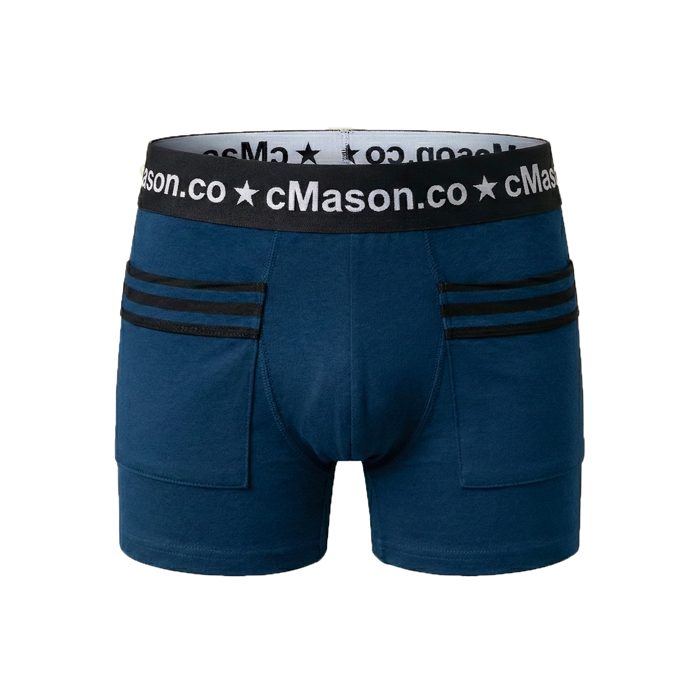 100% Organic Pima Cotton - Blue / Black / Three Stripes