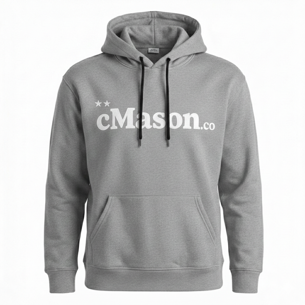 100% Organic - Entice Hoodie - Grey | White