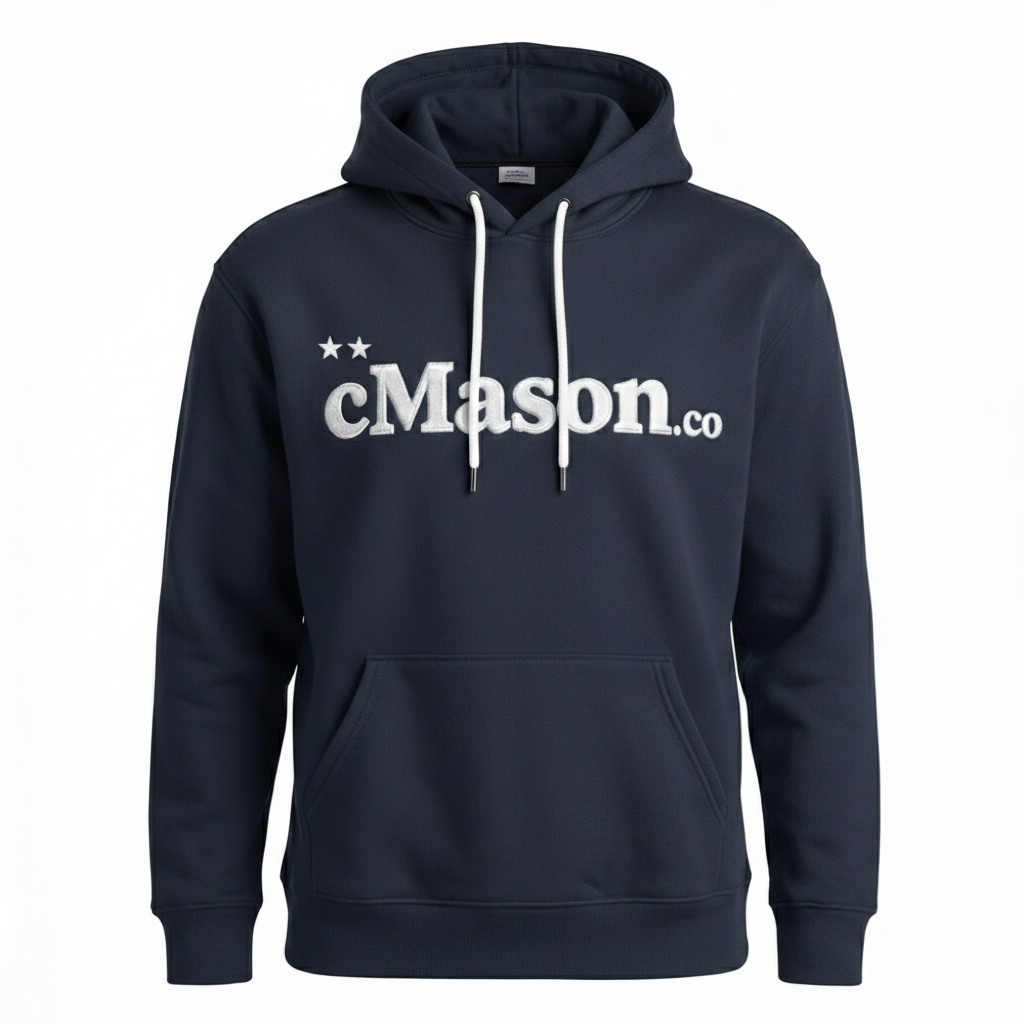 100% Organic - Entice Hoodie - Blue | White