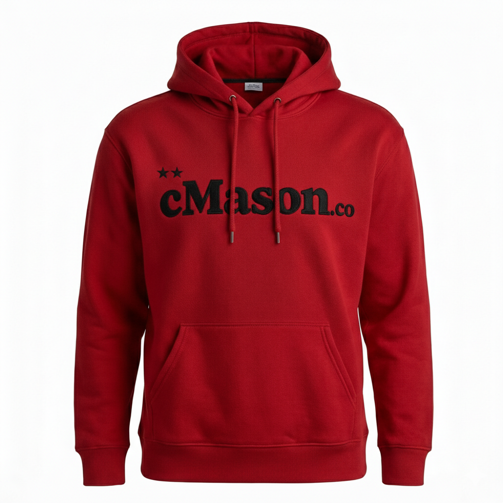 100% Organic - Entice Hoodie - Red | Black