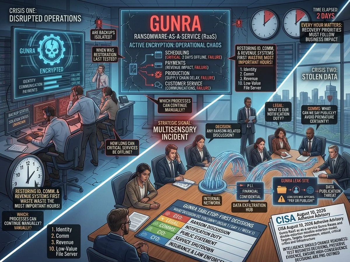 Gunra Ransomware: The Two-Crisis Test for Executive Readiness