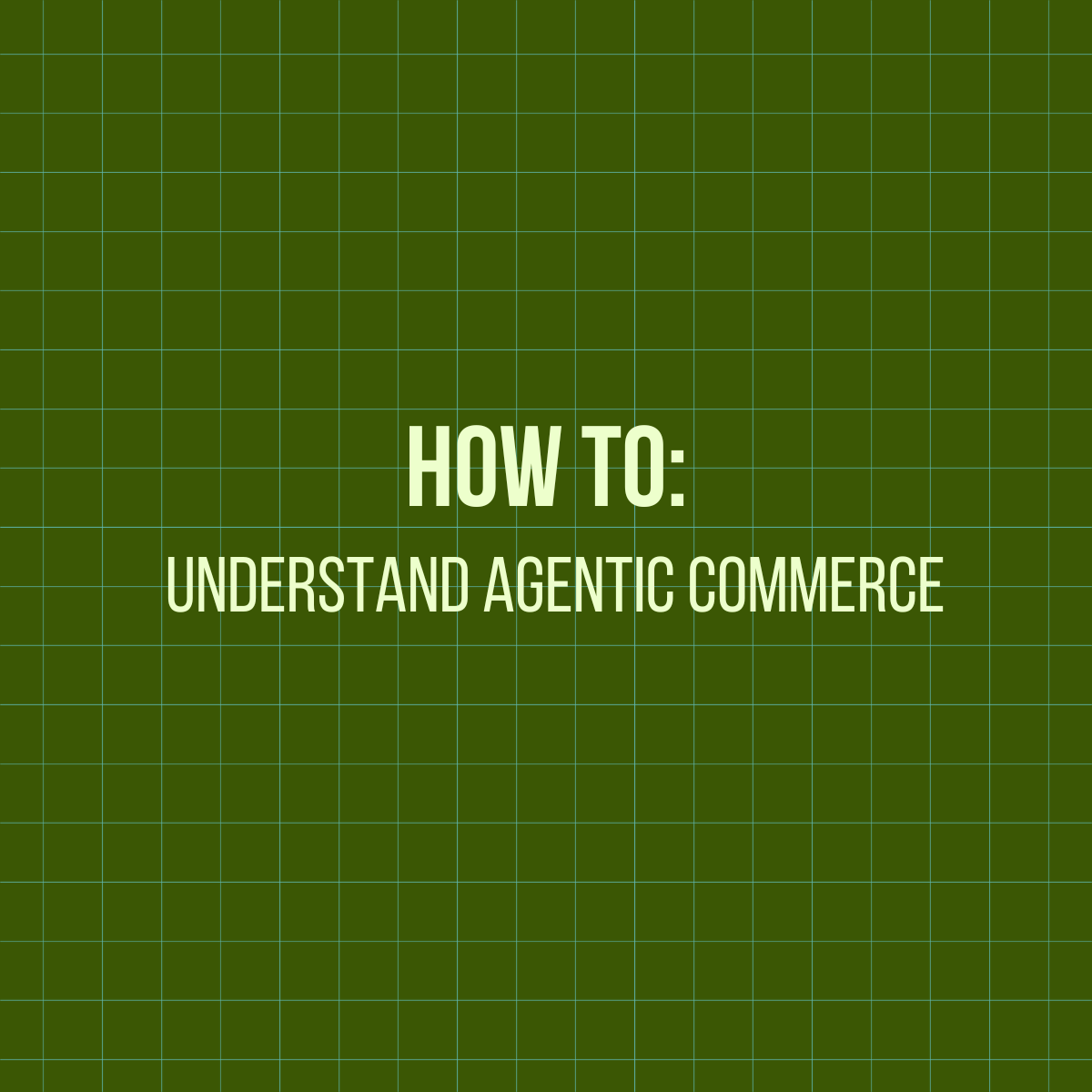 How To: Understand Agentic Commerce