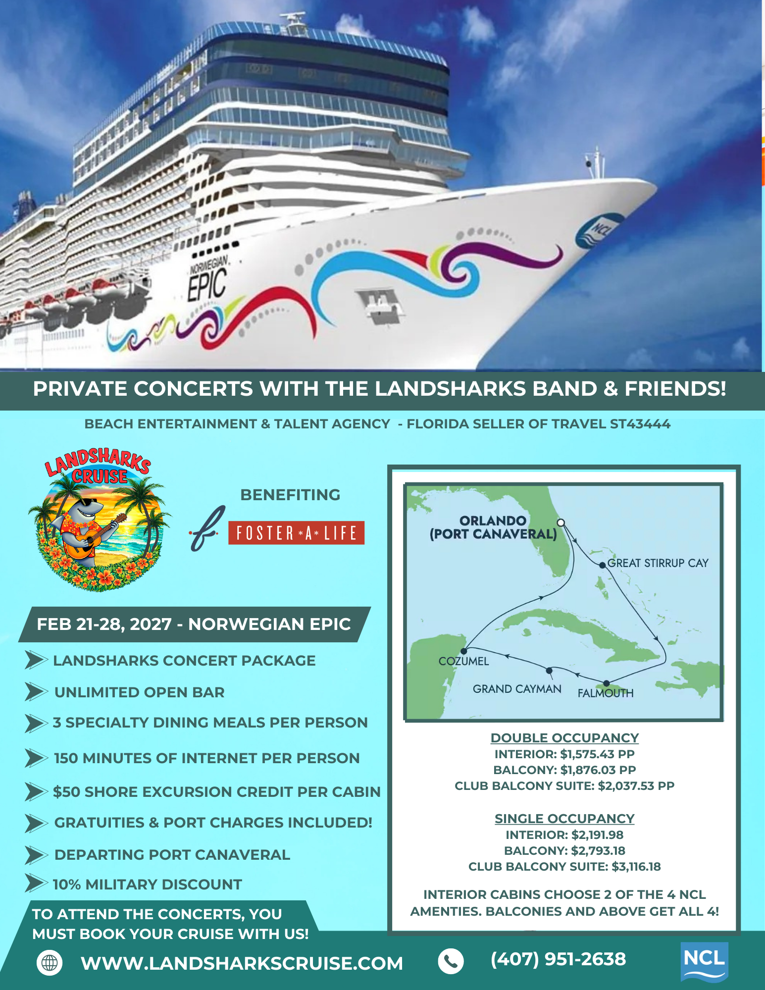 Feb. 21-28, 2027, The 2027 Landsharks Cruise V