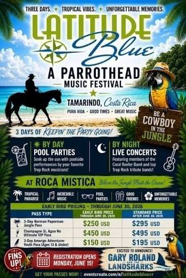 Feb 11, 2026- PuraVidaville- Costa Rica *With Musicians from Jimmy Buffett's Band