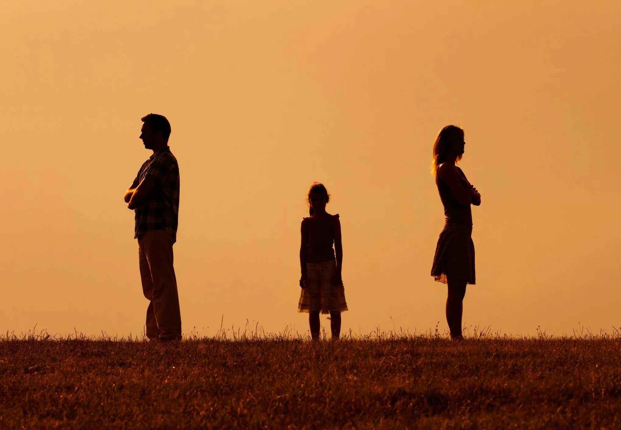 Family Therapy - Silhouettes of a family.