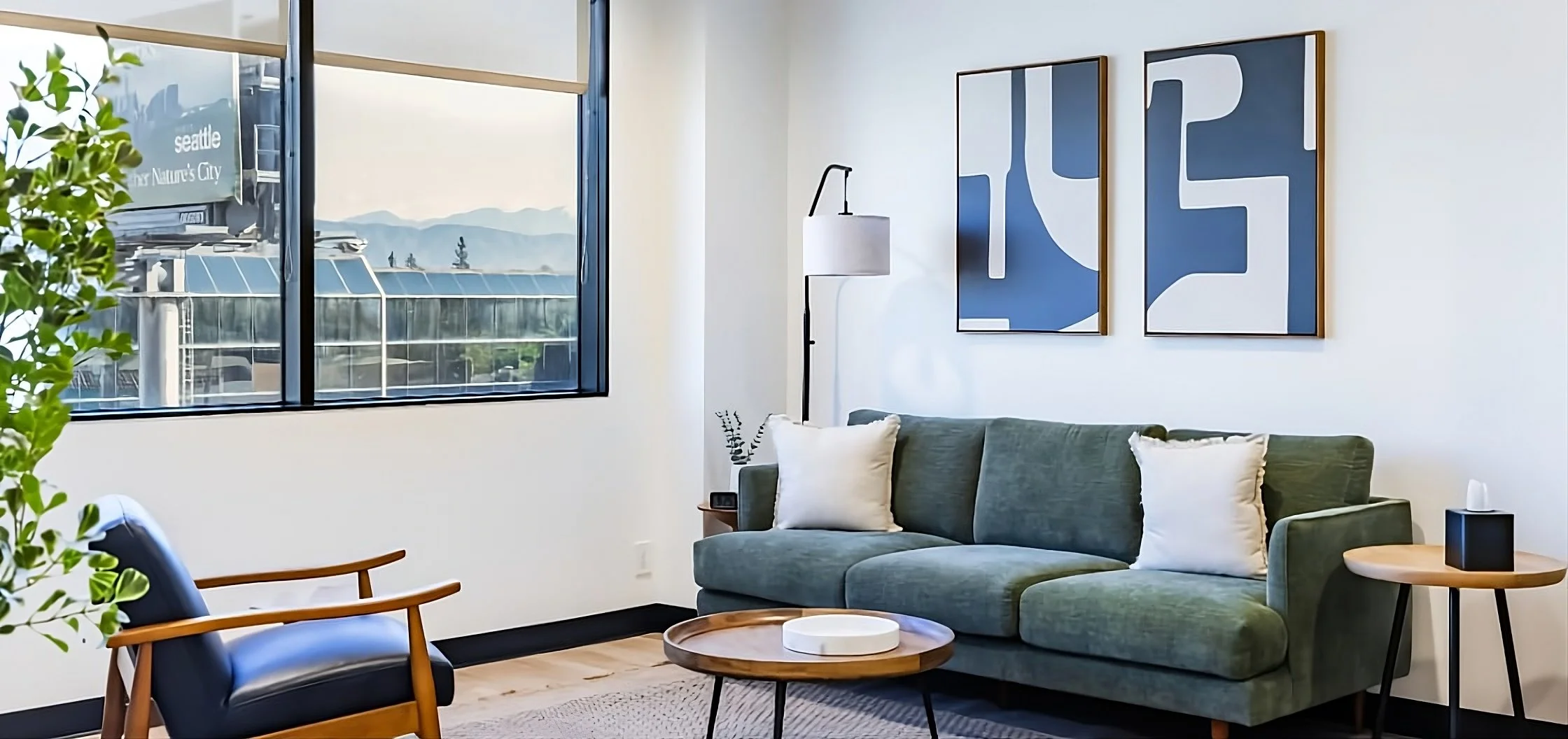 The Therapy Well Studio City office interior with modern furniture.