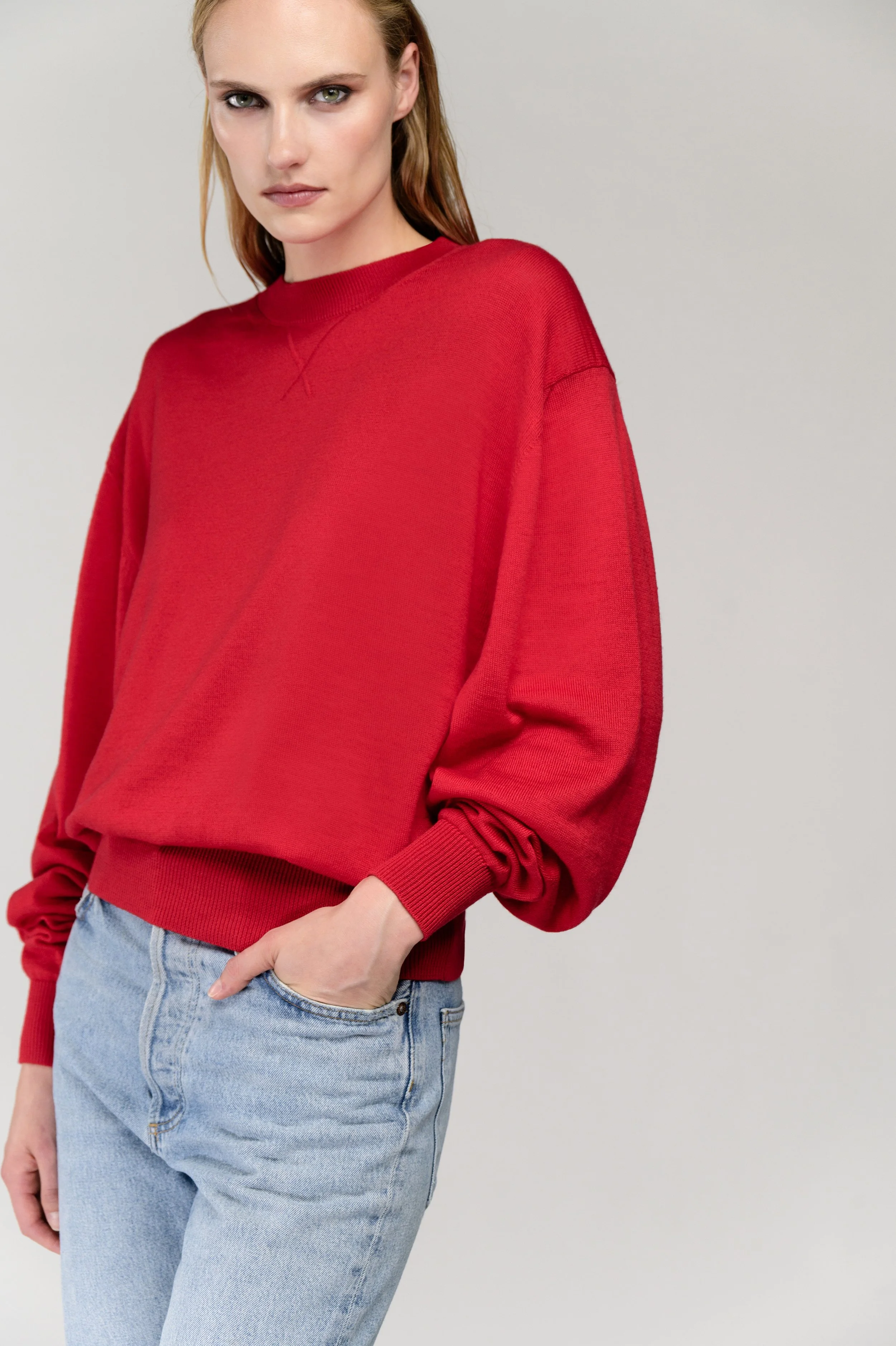 Signature Crewneck | Tomato Red