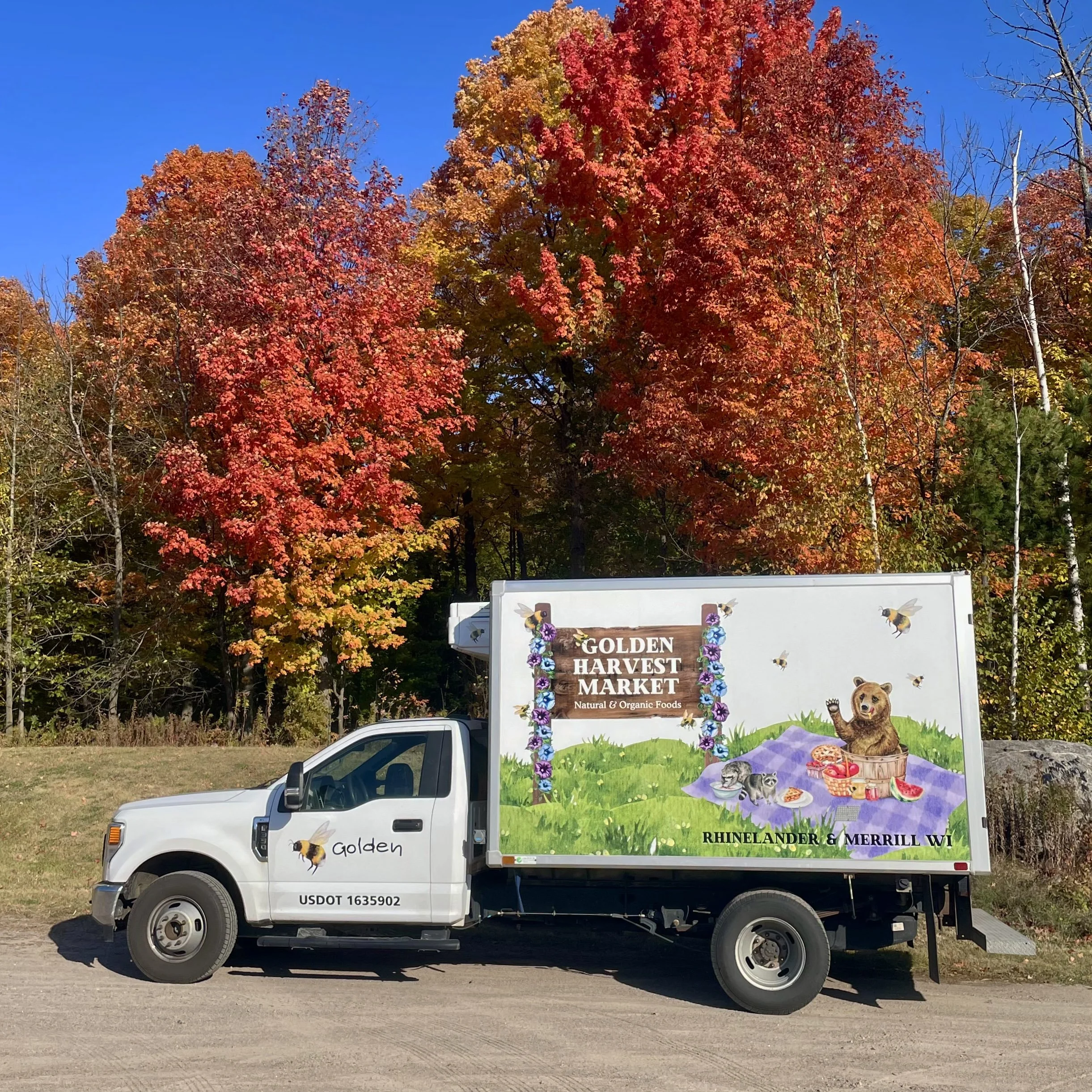 Golden Harvest Box Truck in Fall