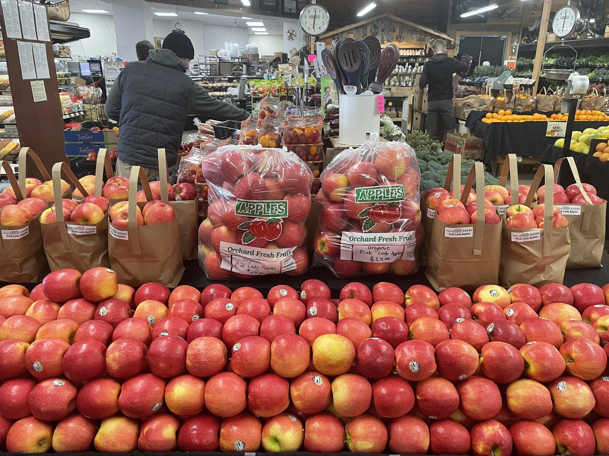 Organic Pink Lady orchard fresh apples