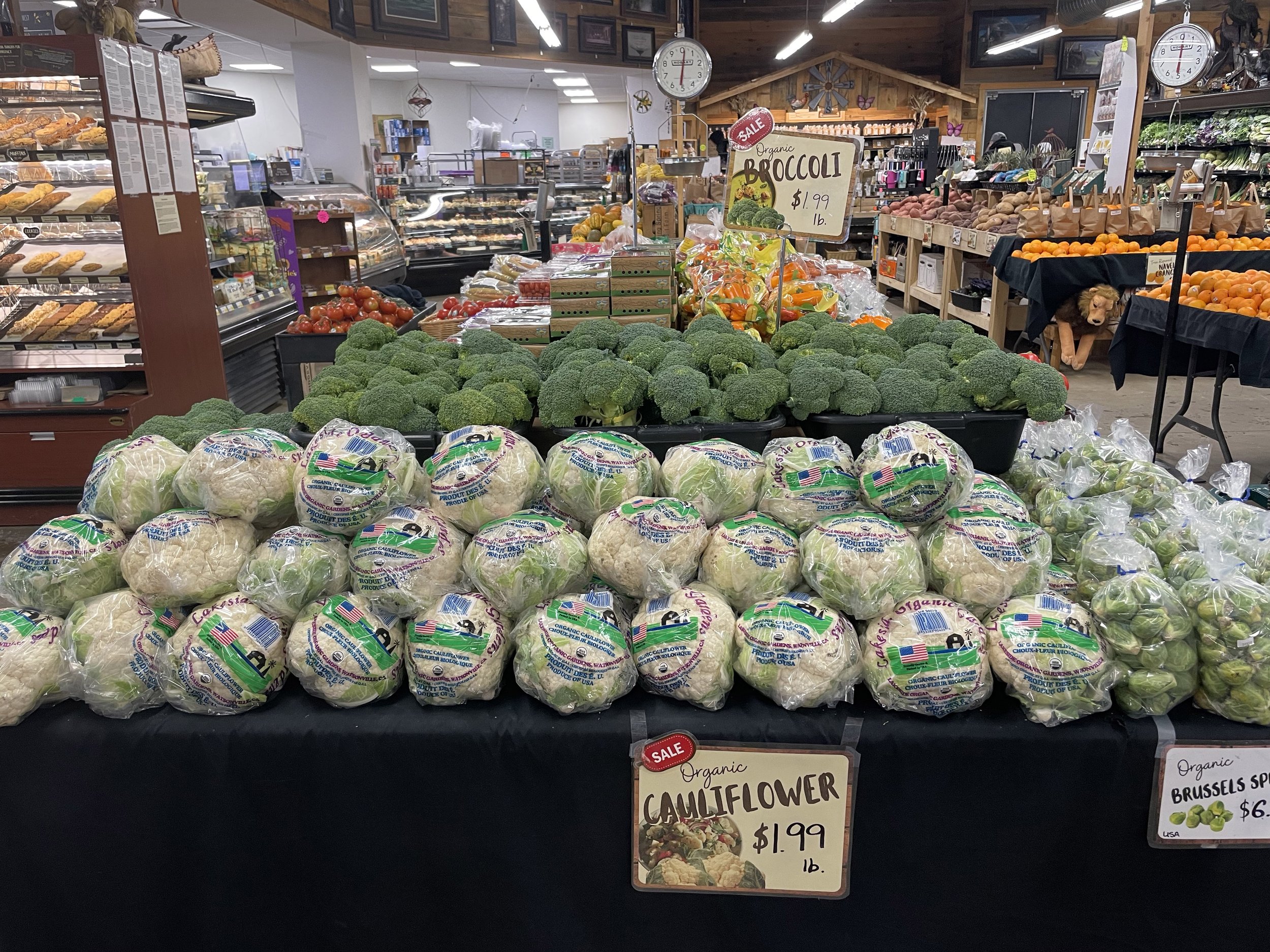Organic Cauliflower and Broccoli