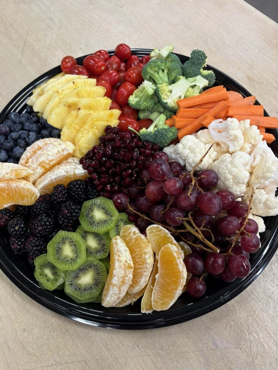 Fruit and veggie platter from Merrill's deli.