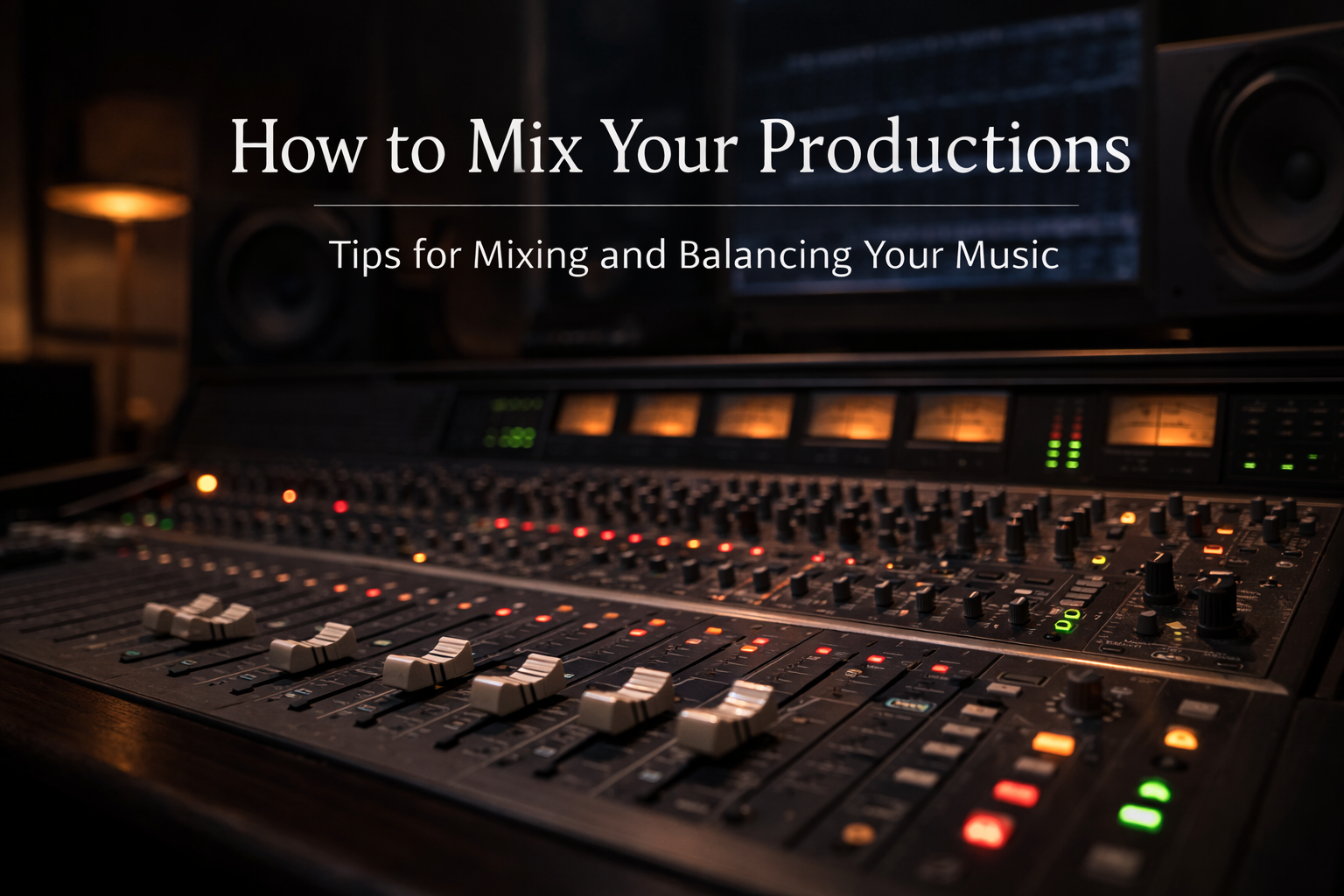 How to Mix Your Productions (Step by Step)