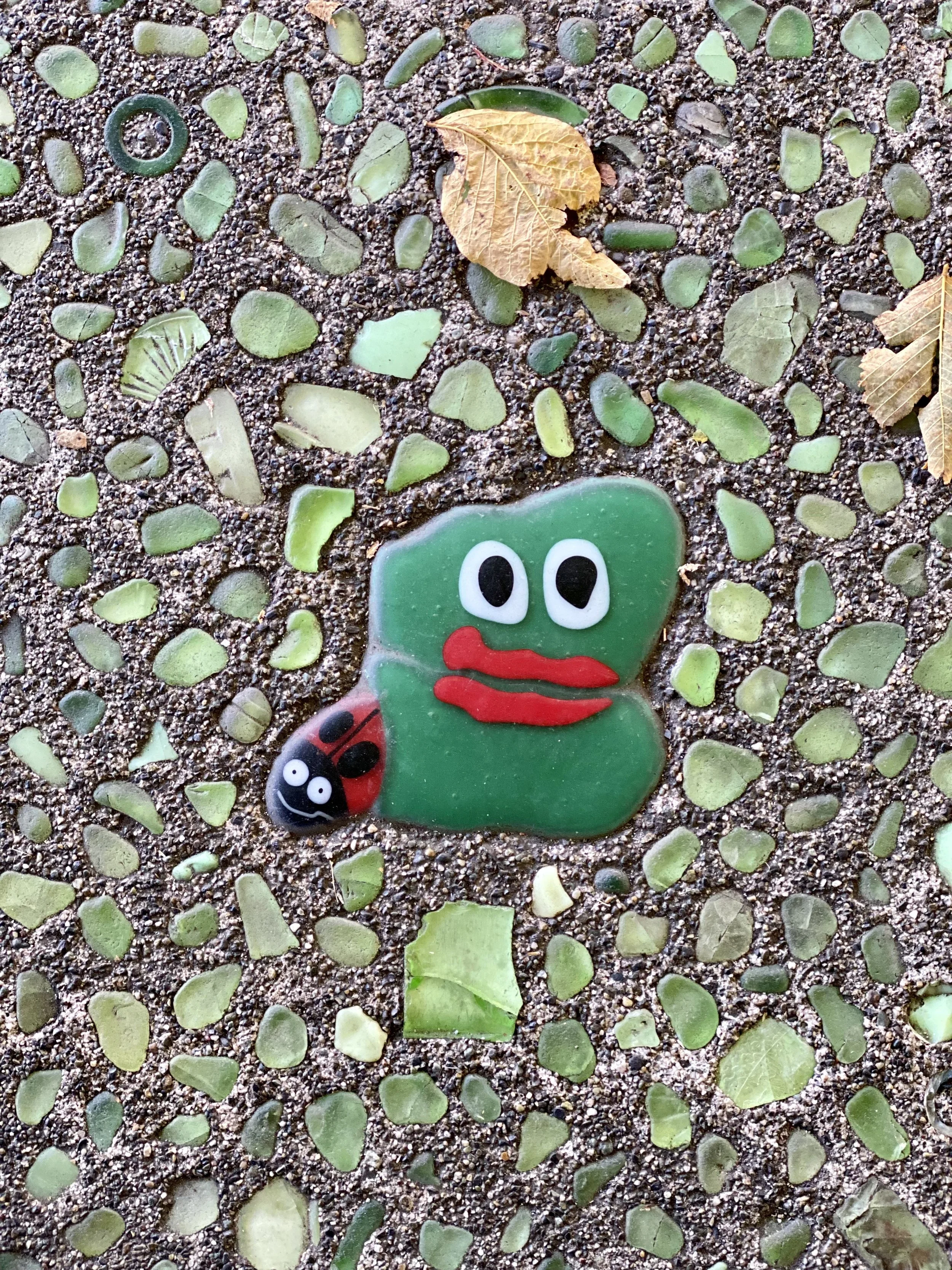 Frog Rock on Winslow Ave. 'Beach Blanket Sidewalk Mosaic'