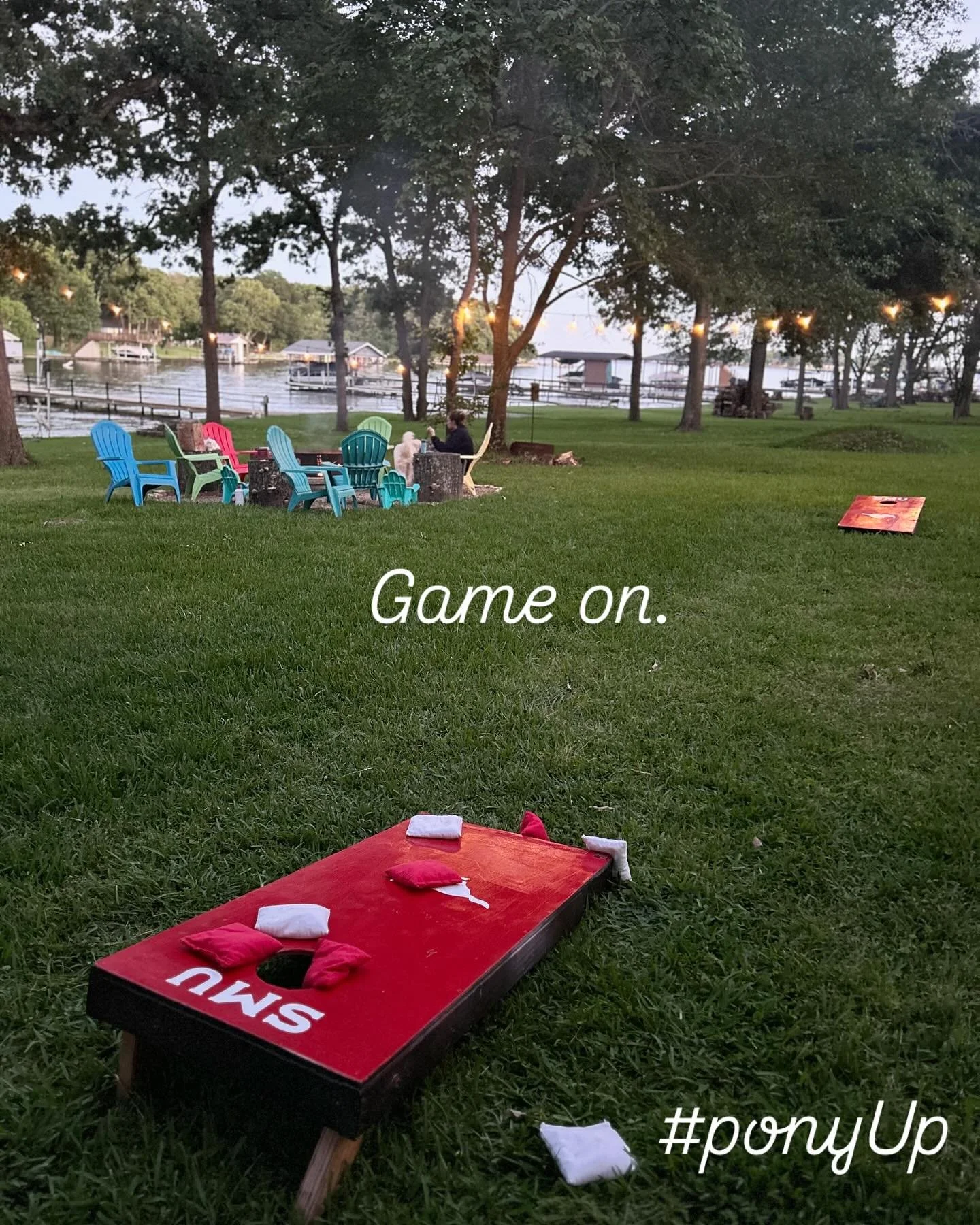 Cornhole, volleyball, horseshoes, lawn mowing, we have all of the yard games that you could ever need for a long weekend on the lake. 
(We have inside games too!)