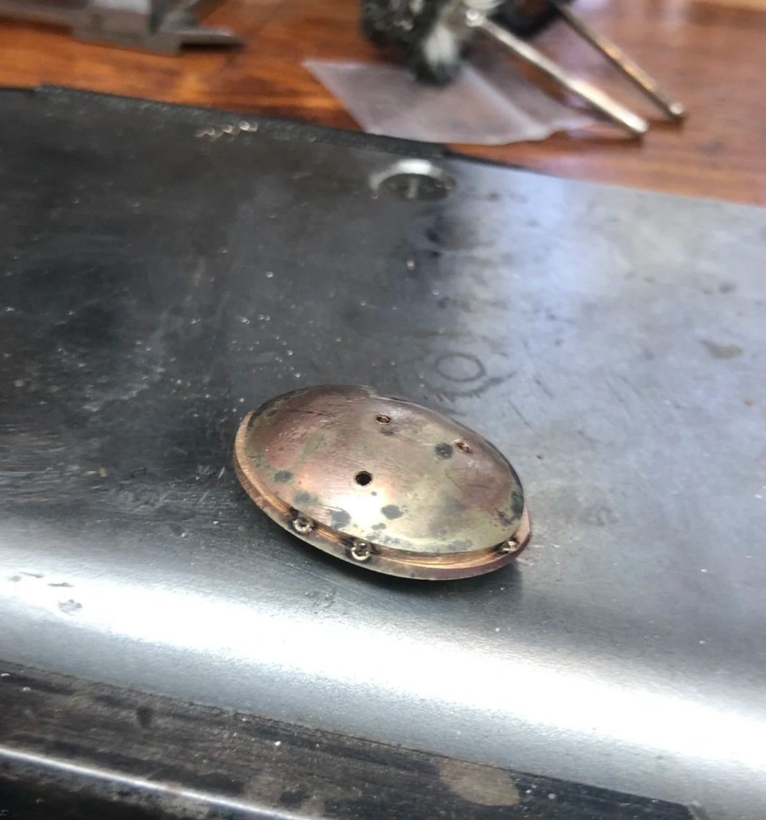 Gold pendant work in progress. 