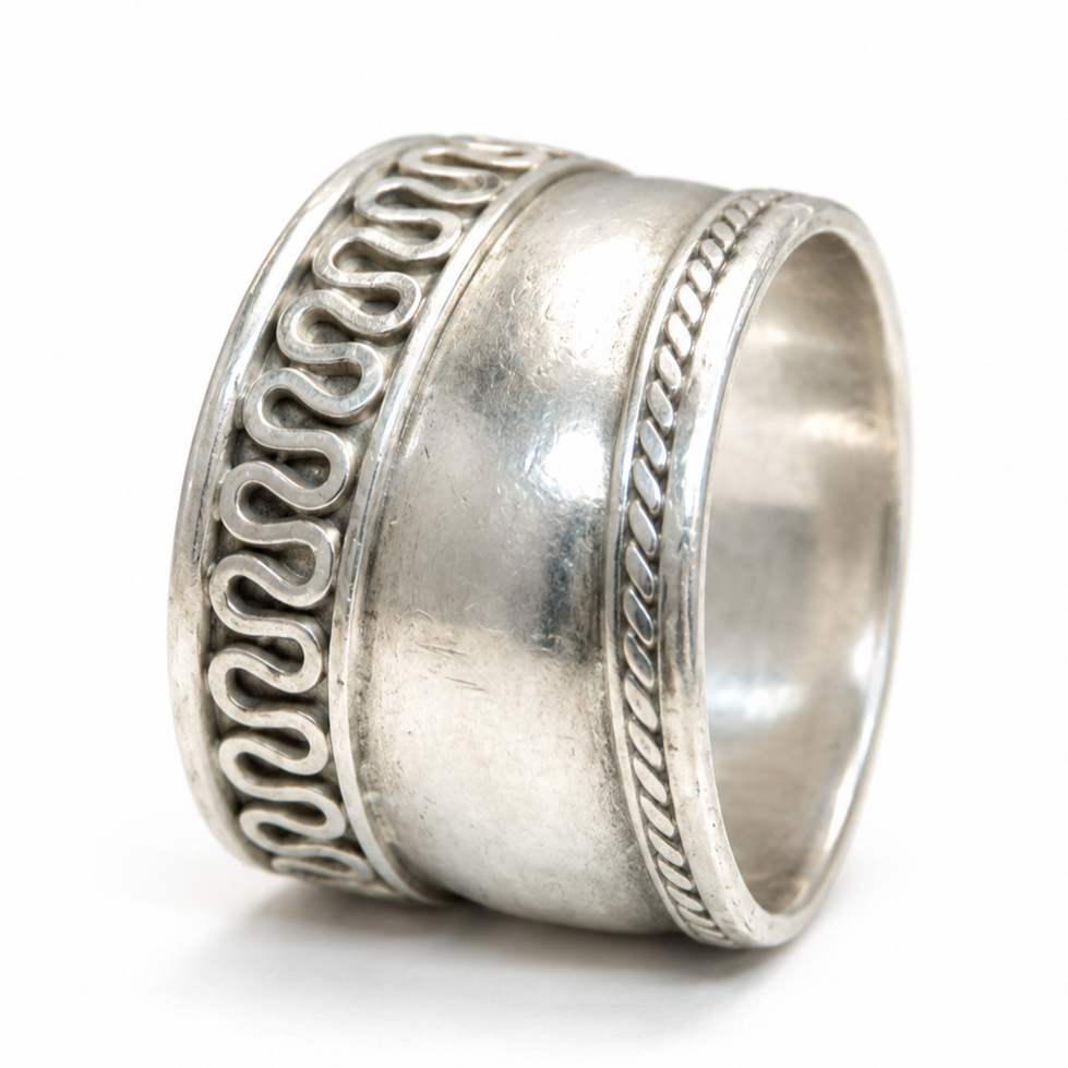 Silver ring remodelled into a gold version with refined detailing