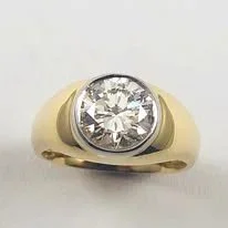 Yellow gold diamond ring after remodelling into a softer design