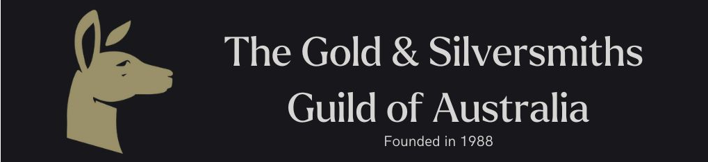 Logo of the Gold & Silversmiths Guild of Australia, featuring a stylized donkey head illustration and text indicating it was founded in 1988.