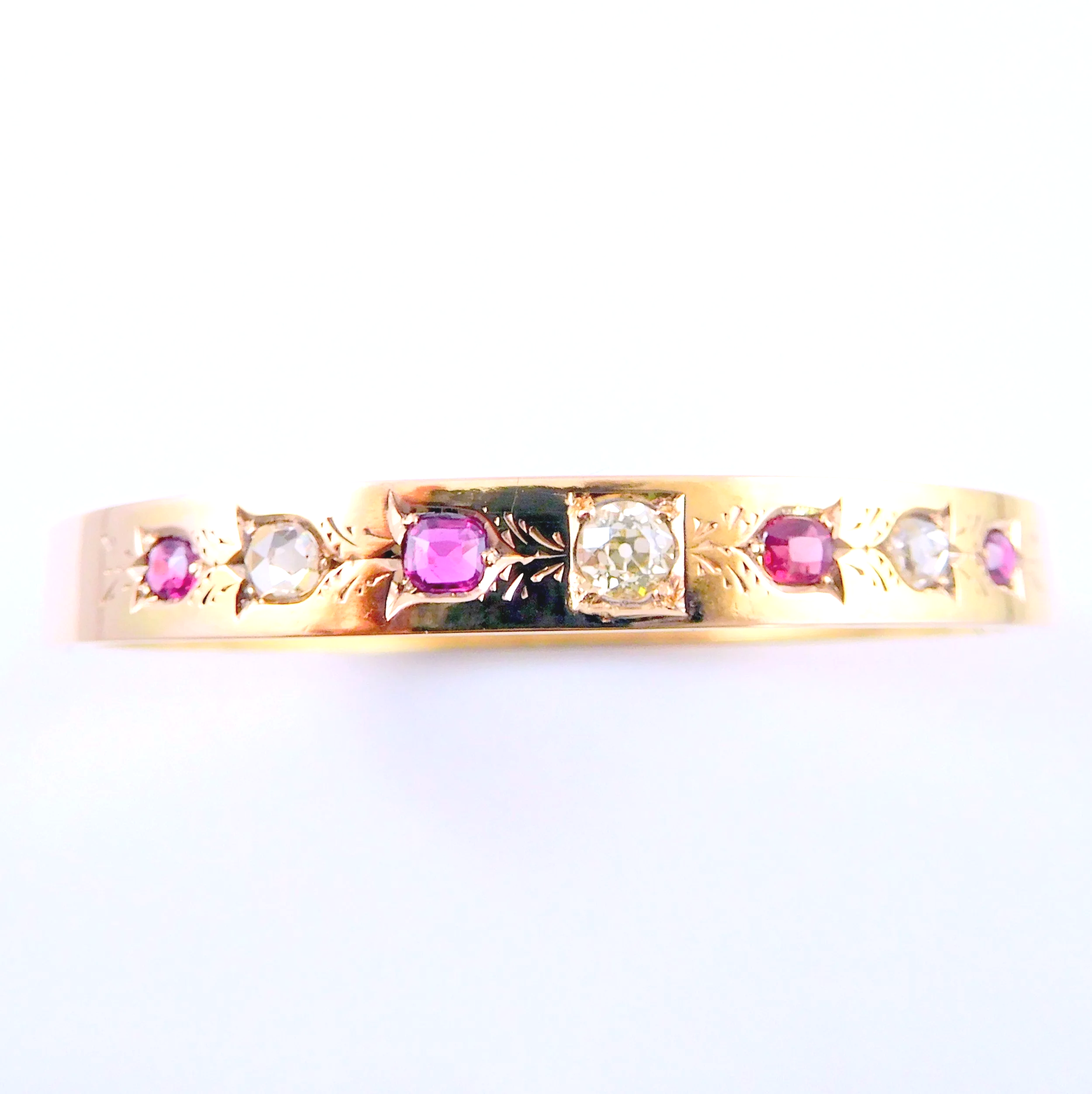 Antique gold bracelet after clasp repair, setting check and cleaning