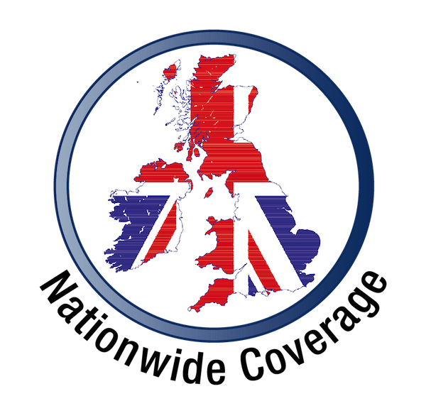 A logo featuring a map of the United Kingdom with the Union Jack flag design. The logo includes the text 'The Hotline Converters' around the border.