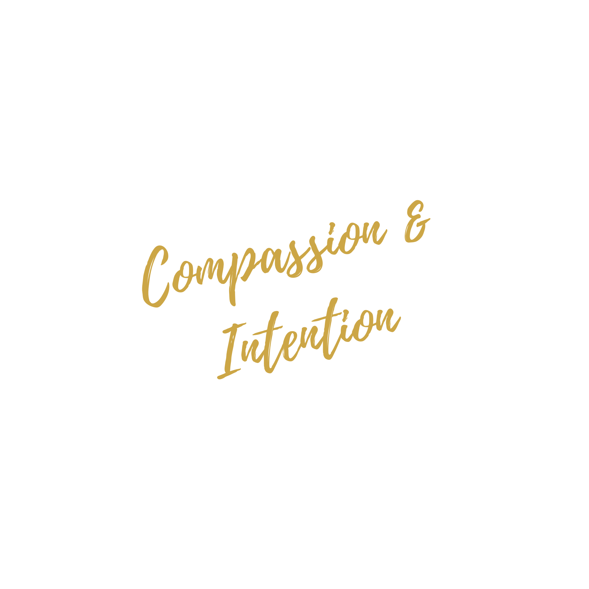 Elegant black and gold lettering saying 'Celebration & Compassion & Inspiration' on a black background.