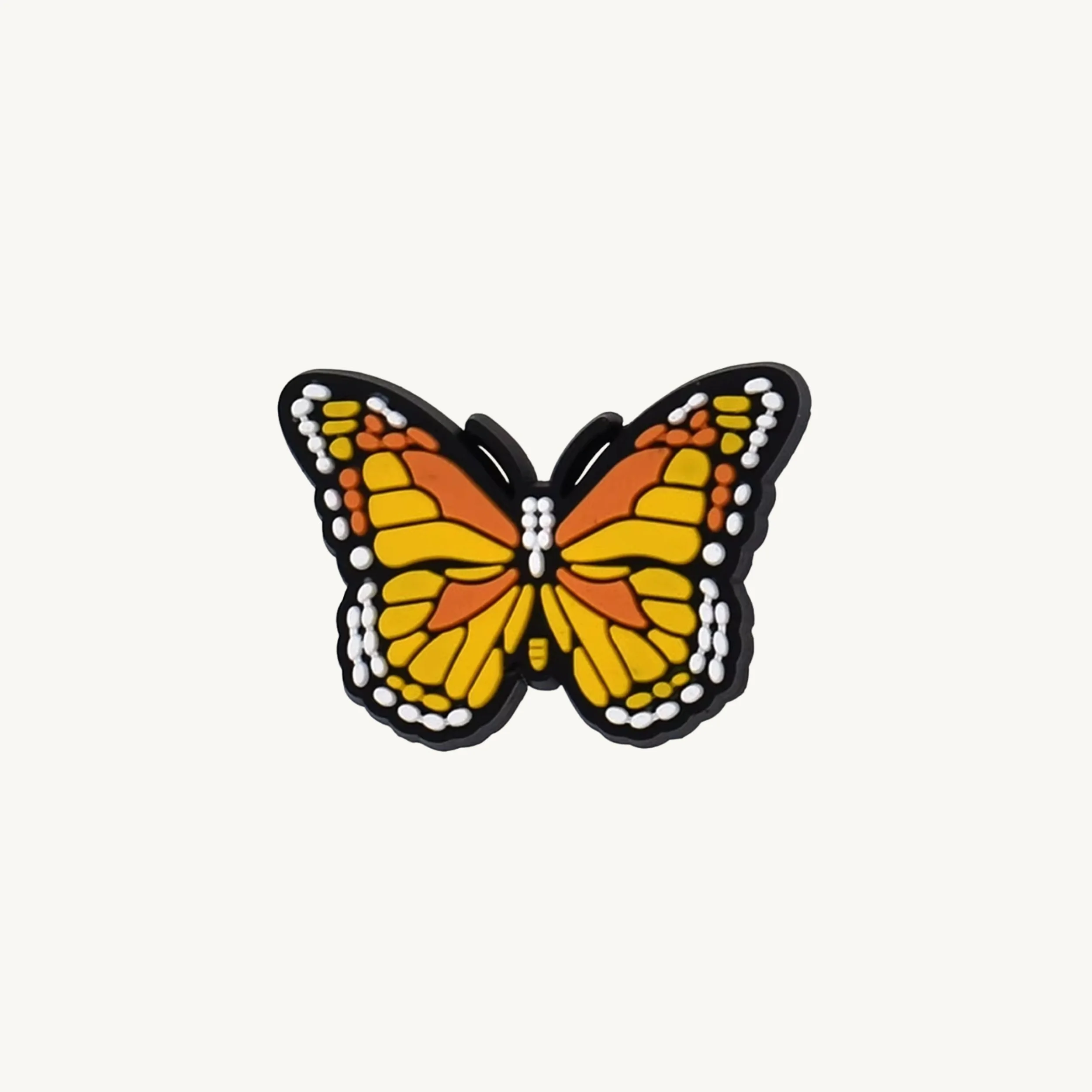 Yellow monarch butterfly charm by CharmyKidz for customizable hair accessories