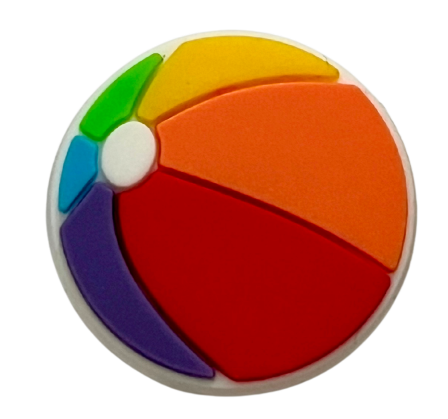 Colorful summer beach ball charm by CharmyKidz for customizable hair accessories