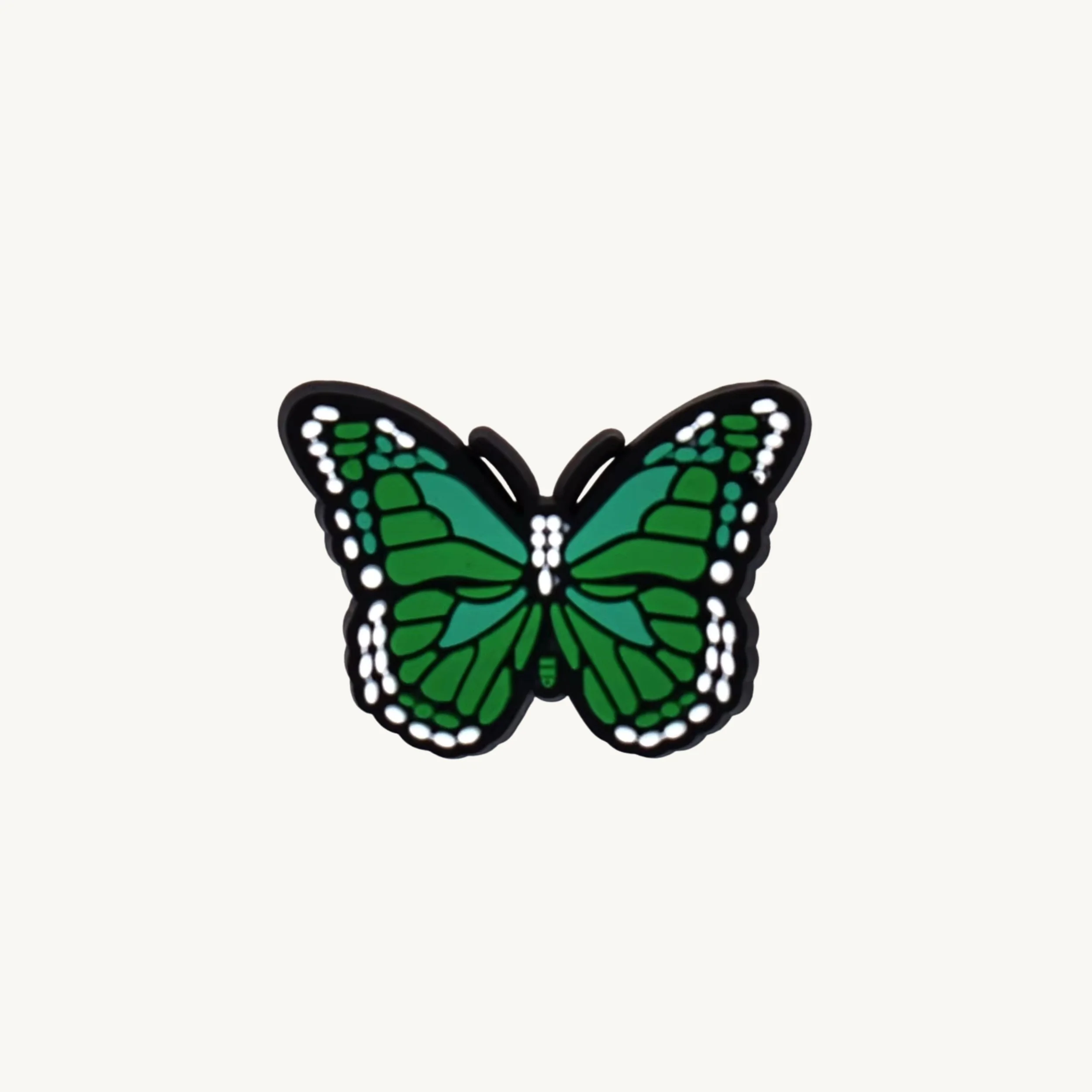 Emerald green butterfly charm by CharmyKidz for customizable hair accessories