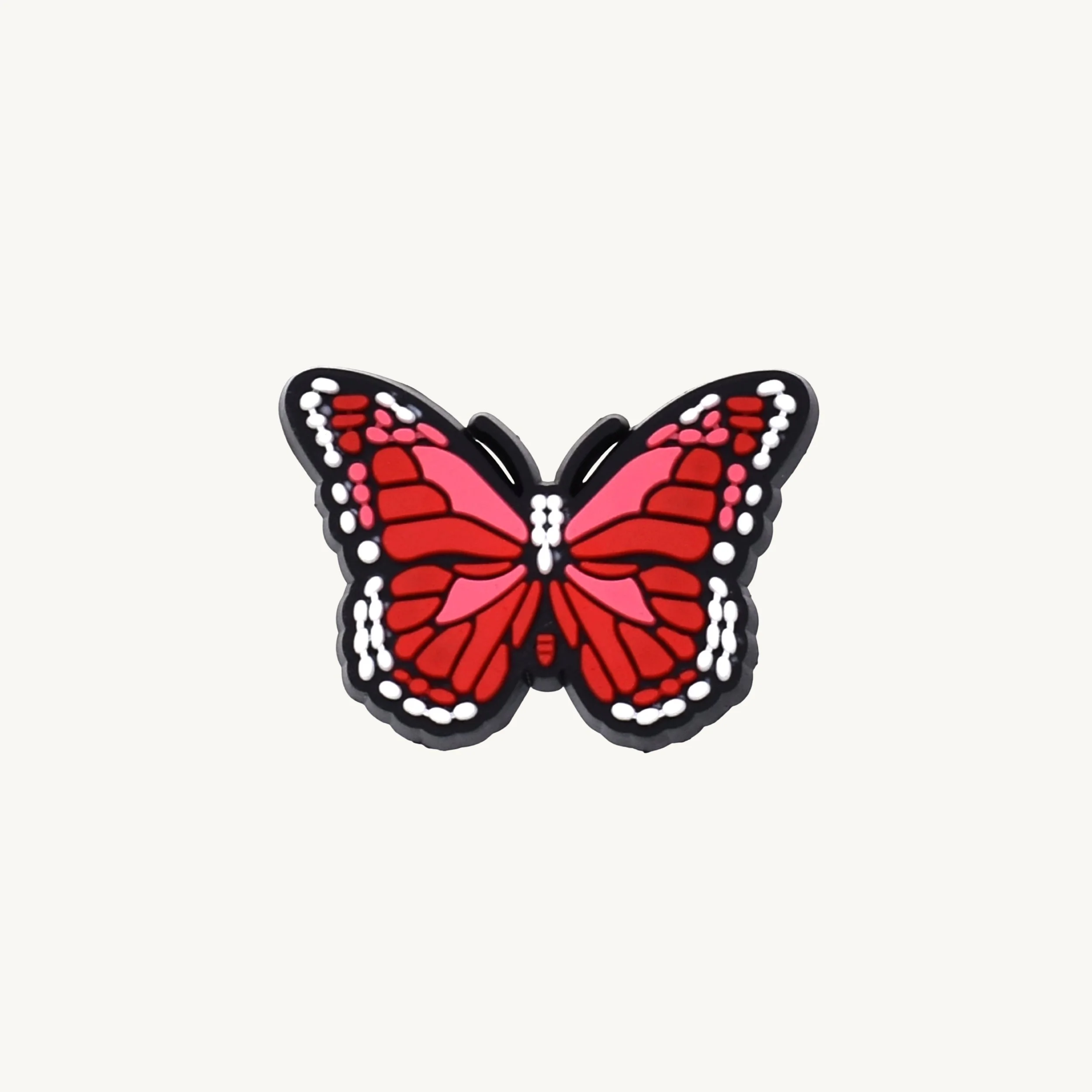 Vibrant red butterfly charm by CharmyKidz for customizable hair accessories