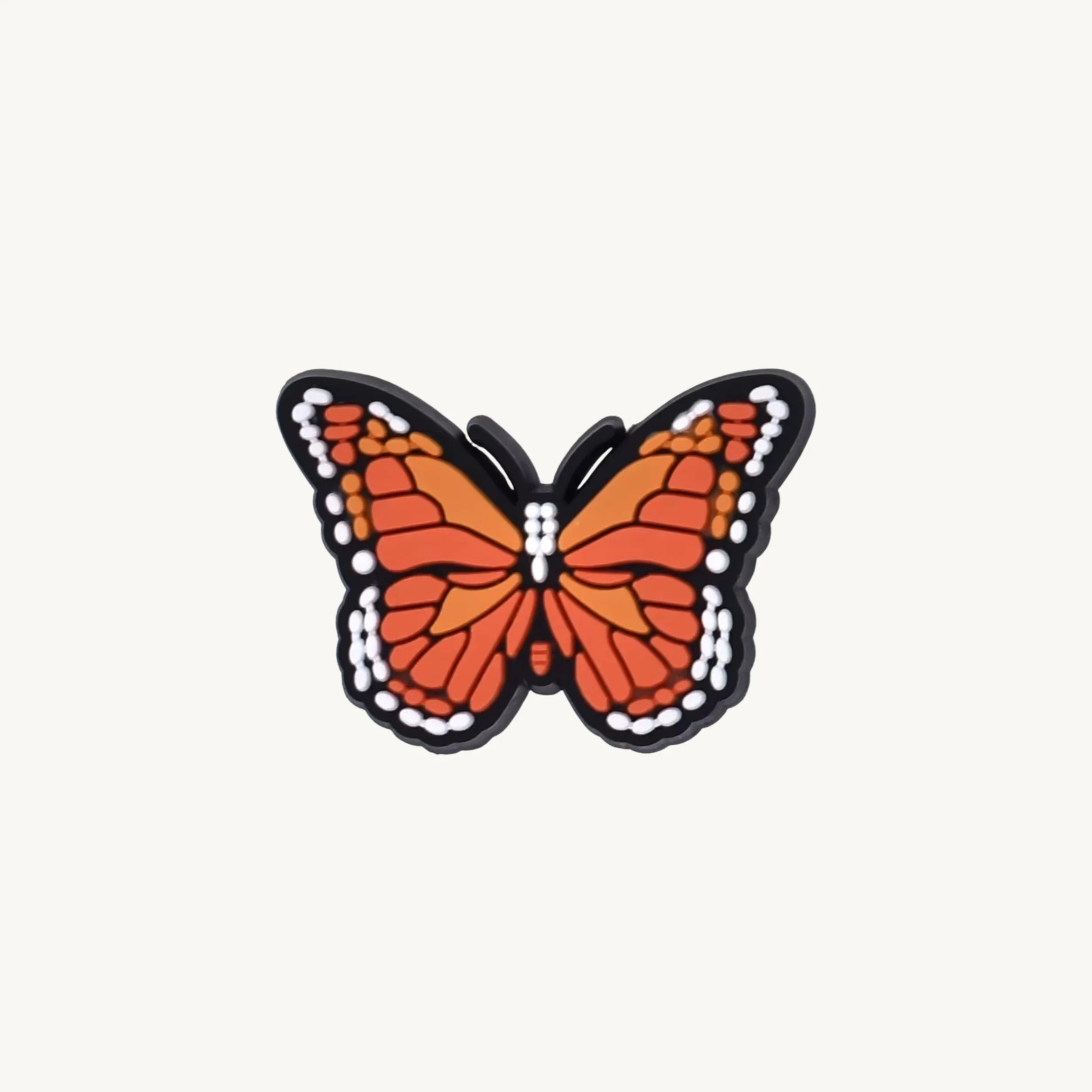 Orange monarch butterfly charm by CharmyKidz for customizable hair accessories