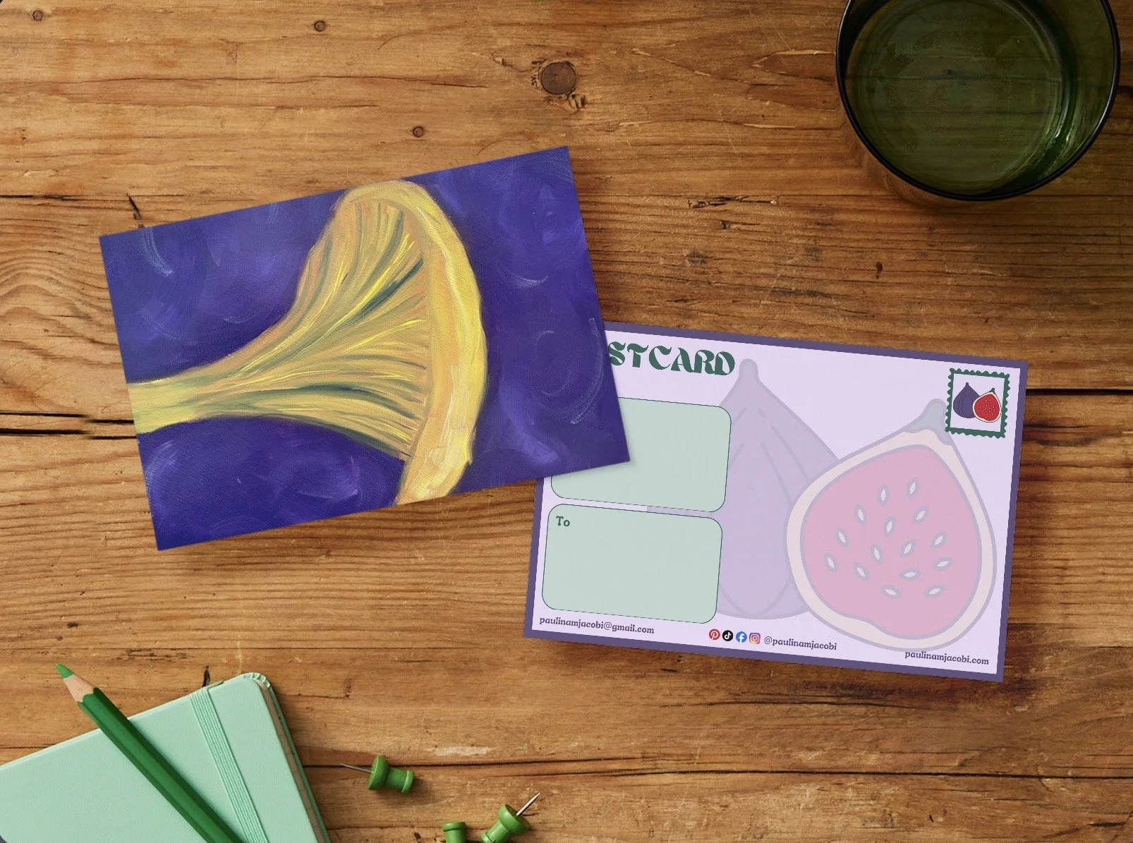 Yellow Mushroom - Postcard