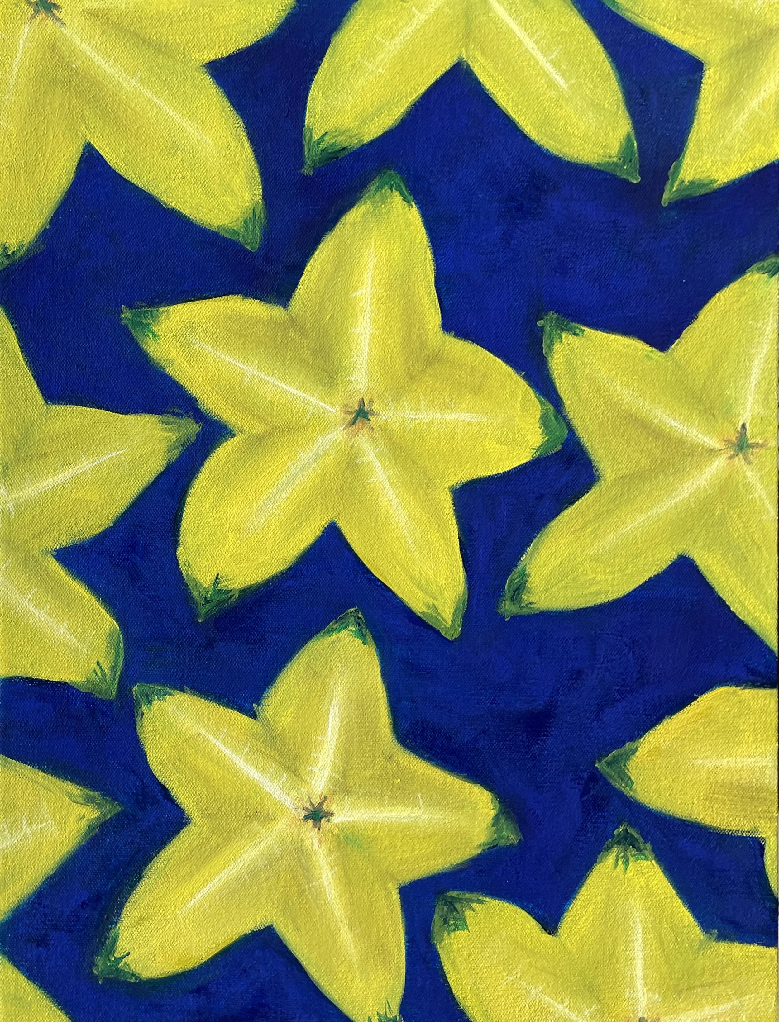 Starfruit Original Painting (12x16 Hand Stretched Canas)