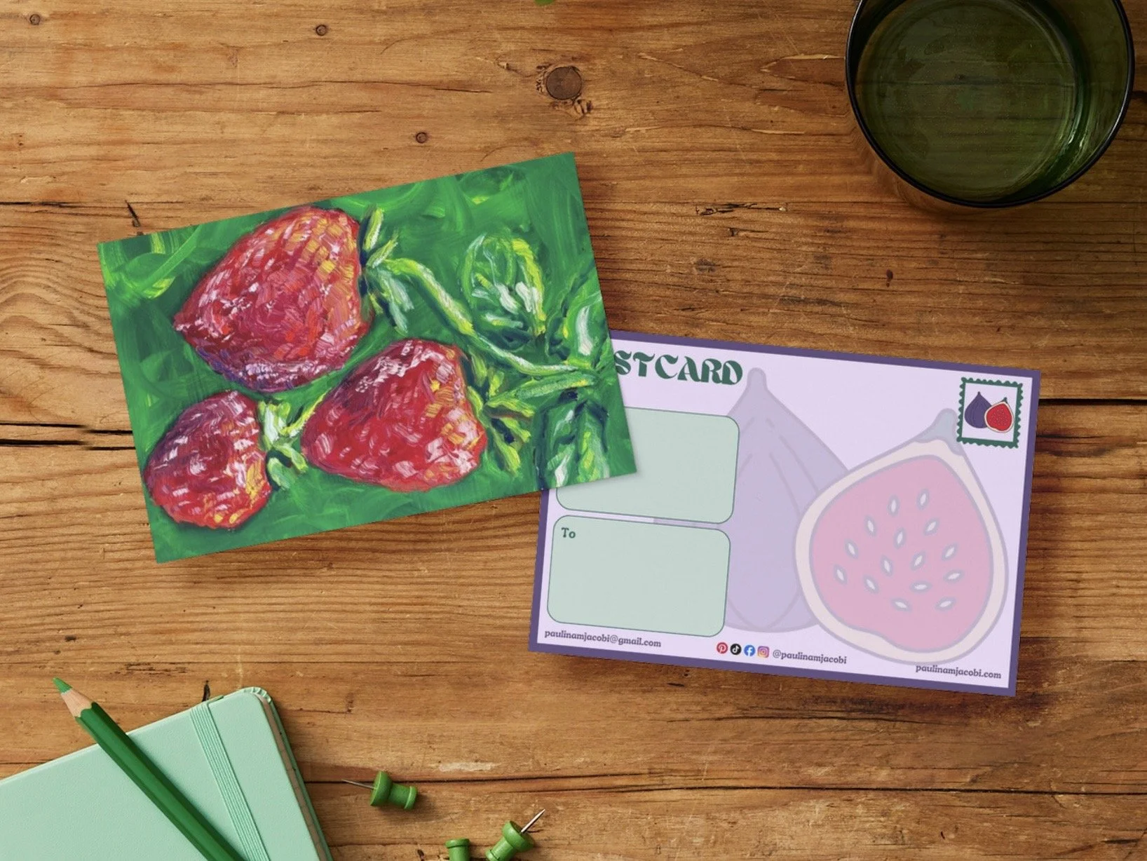 Strawberries - Postcard