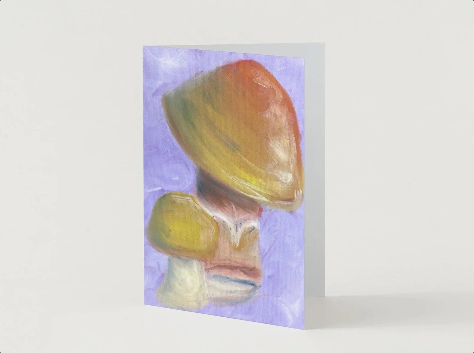Light Purple Mushroom - Greeting Card