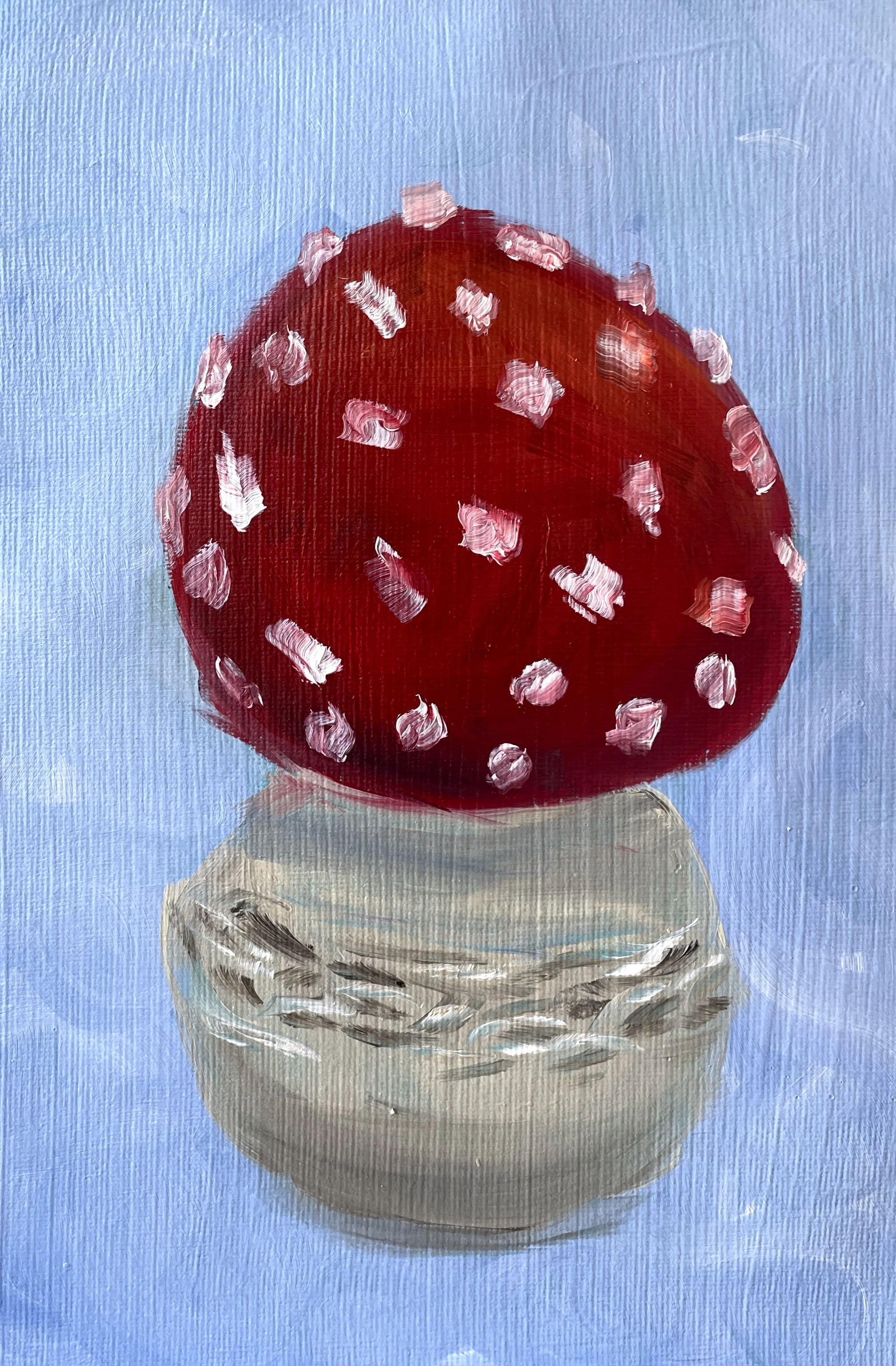 Light Blue Mushroom Print