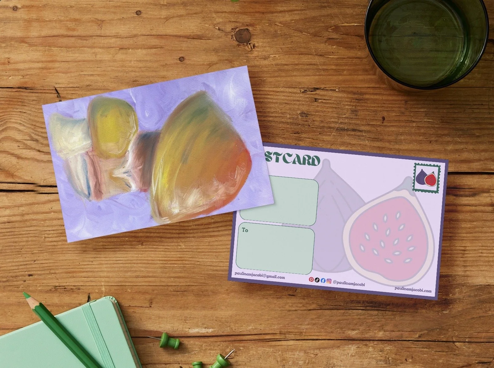 Light Purple Mushroom - Postcard