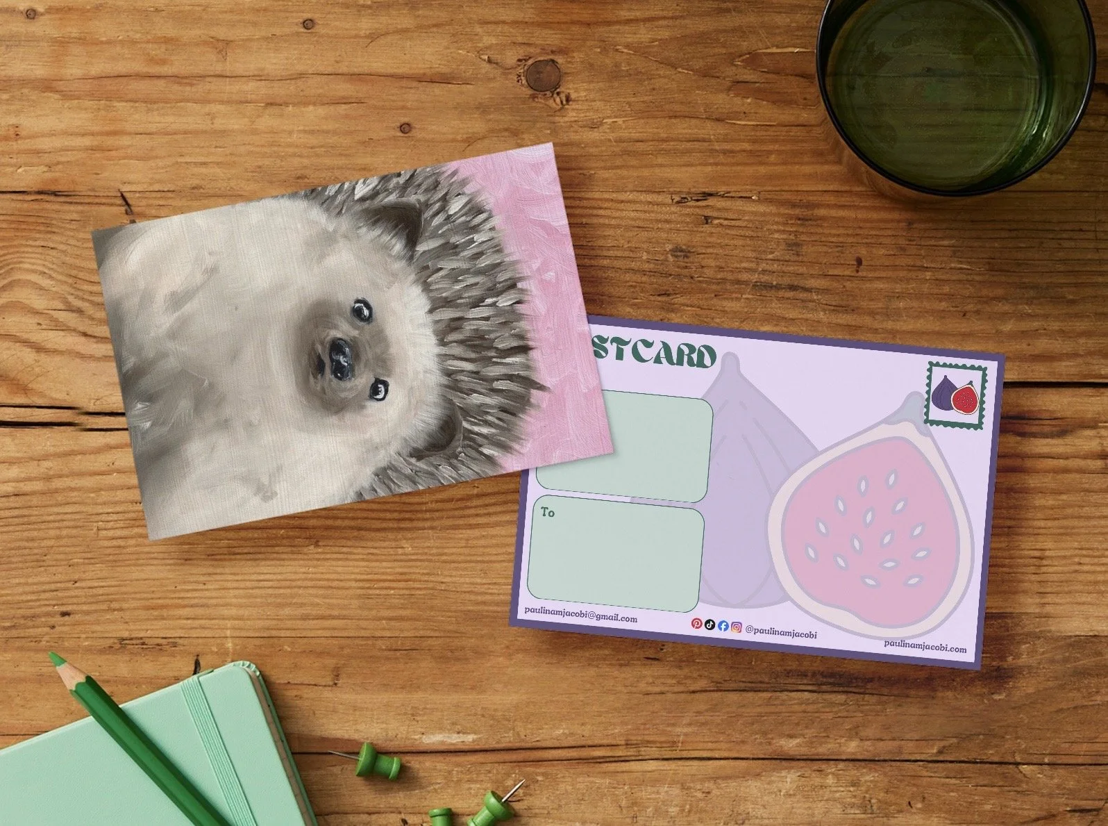 Hedgehog - Postcard