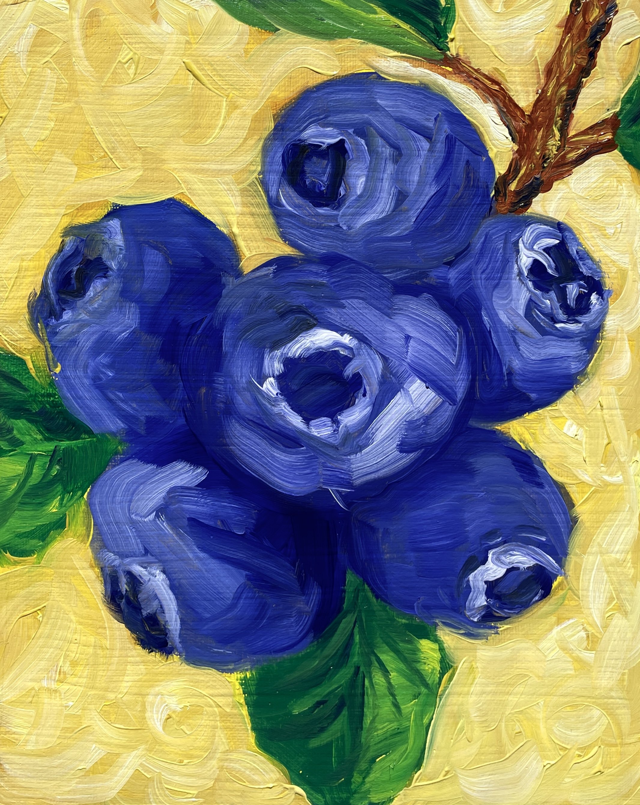 Blueberries Original Painting