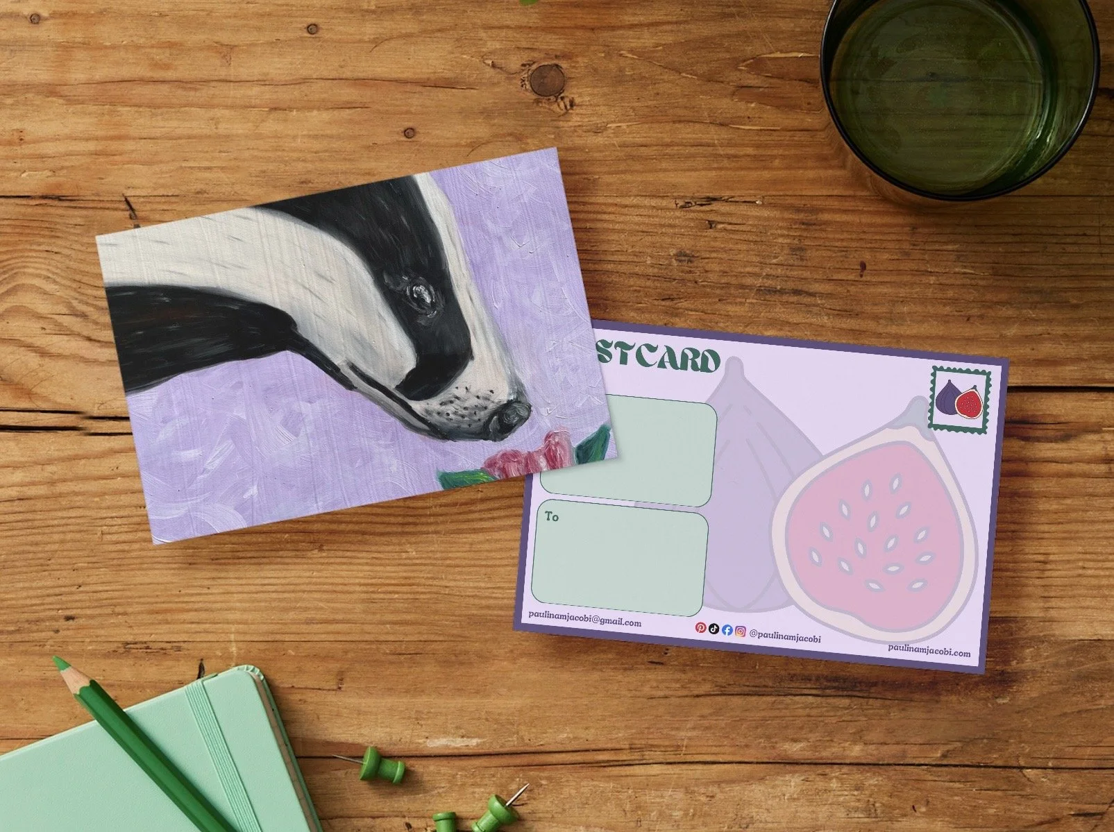 Badger - Postcard