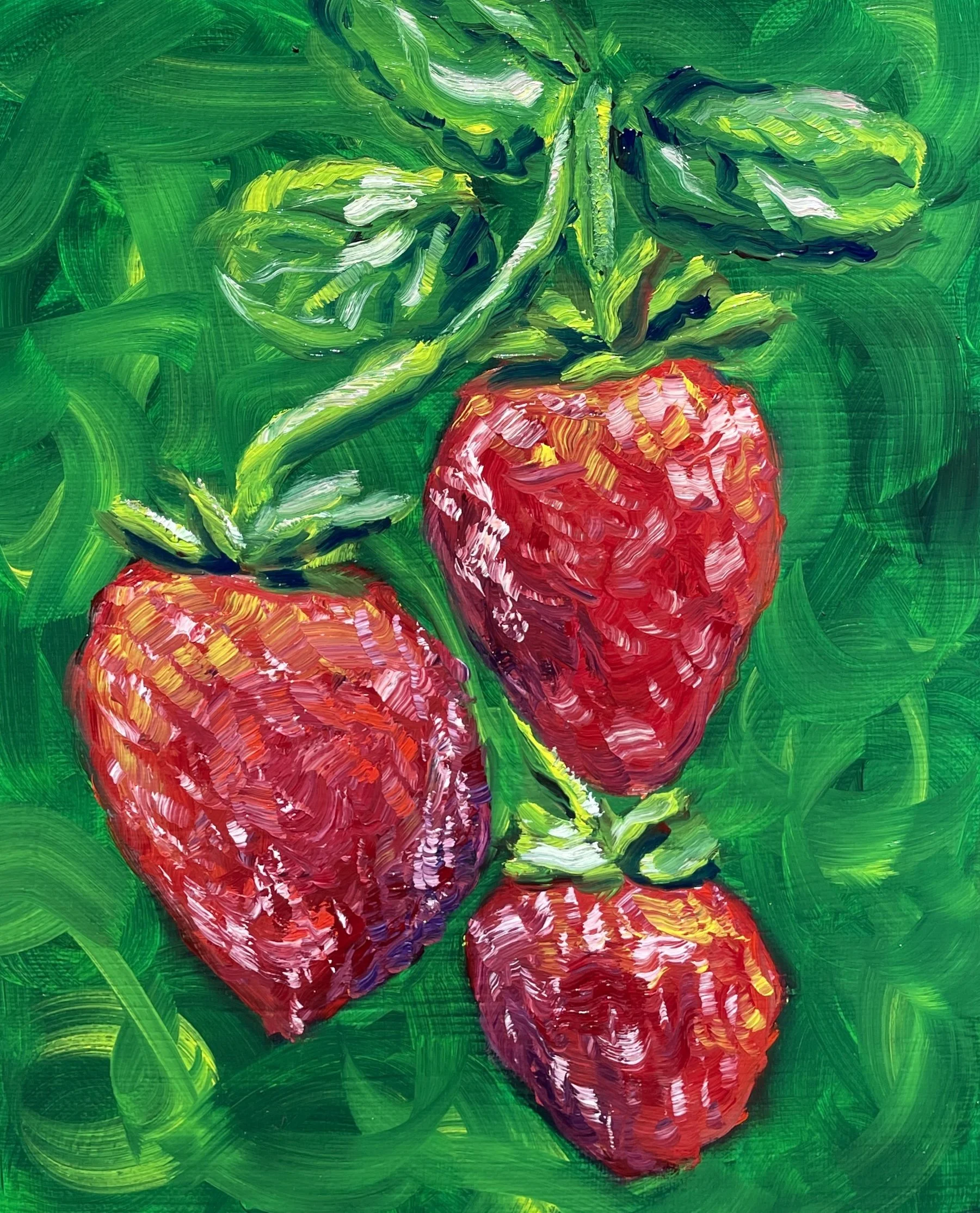 Strawberries Original Painting