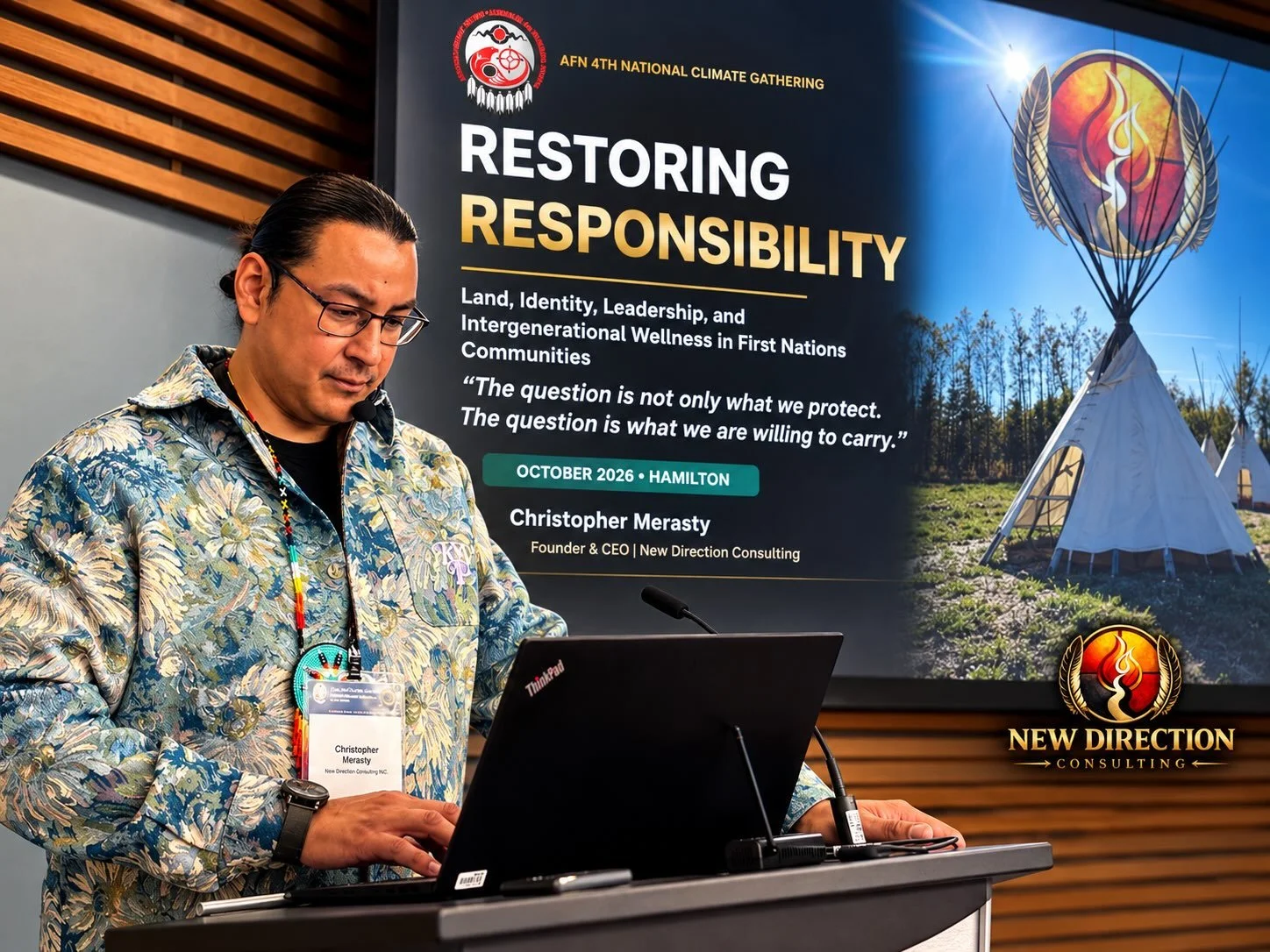 We can not only have the conversation on protecting the land protecting the water, strengthen in our nation and preparing for future generations. 

We also need to include into these conversation conversations who are we preparing to carry that respo