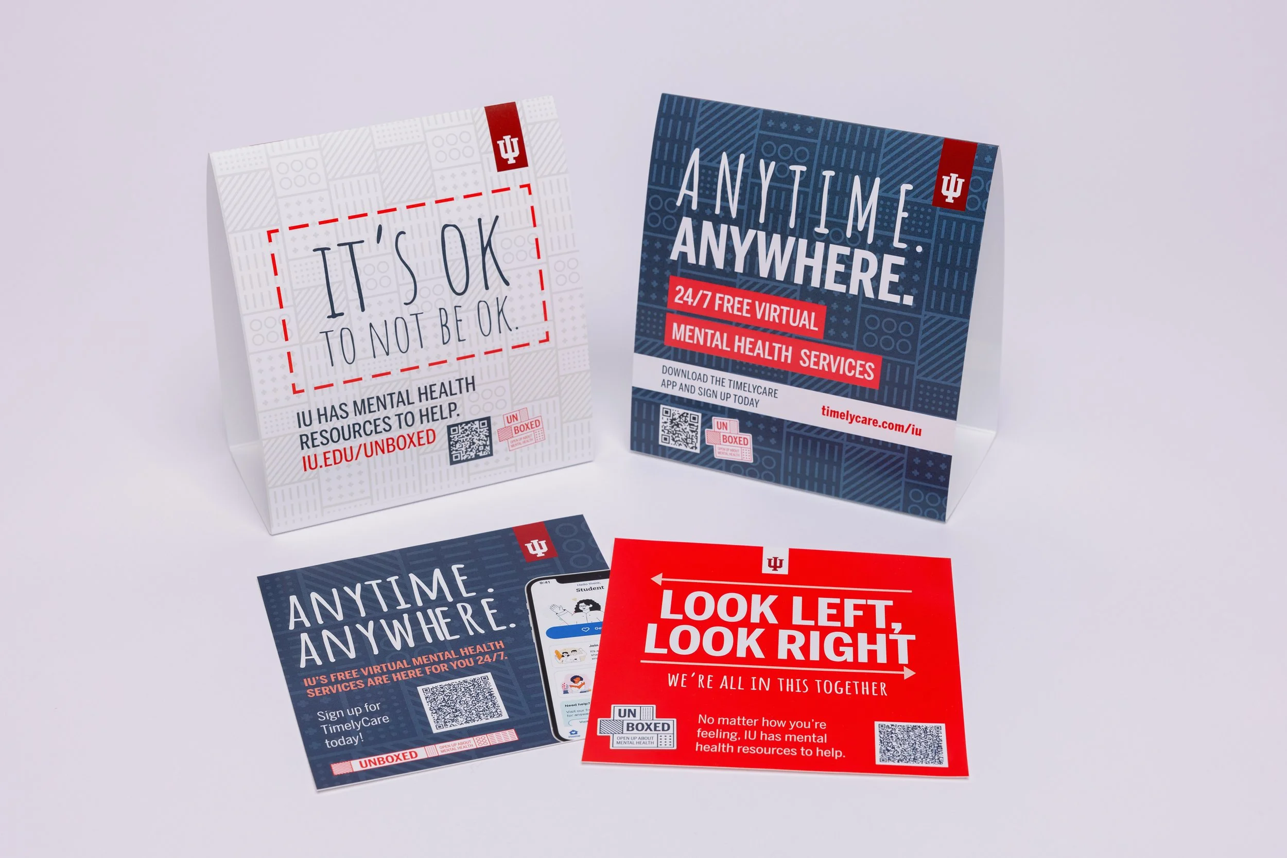 collage of table tents and clings