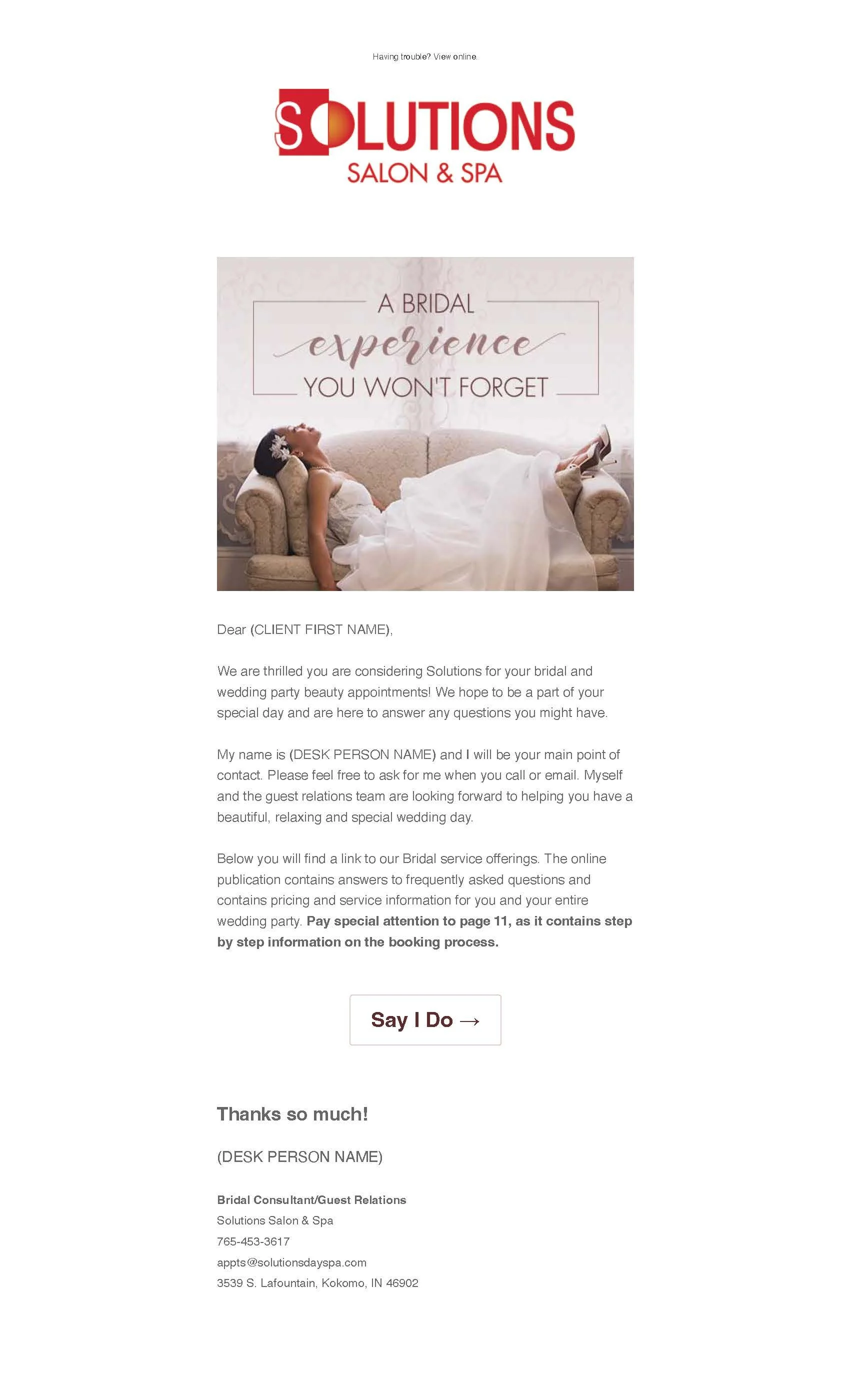 image of email template