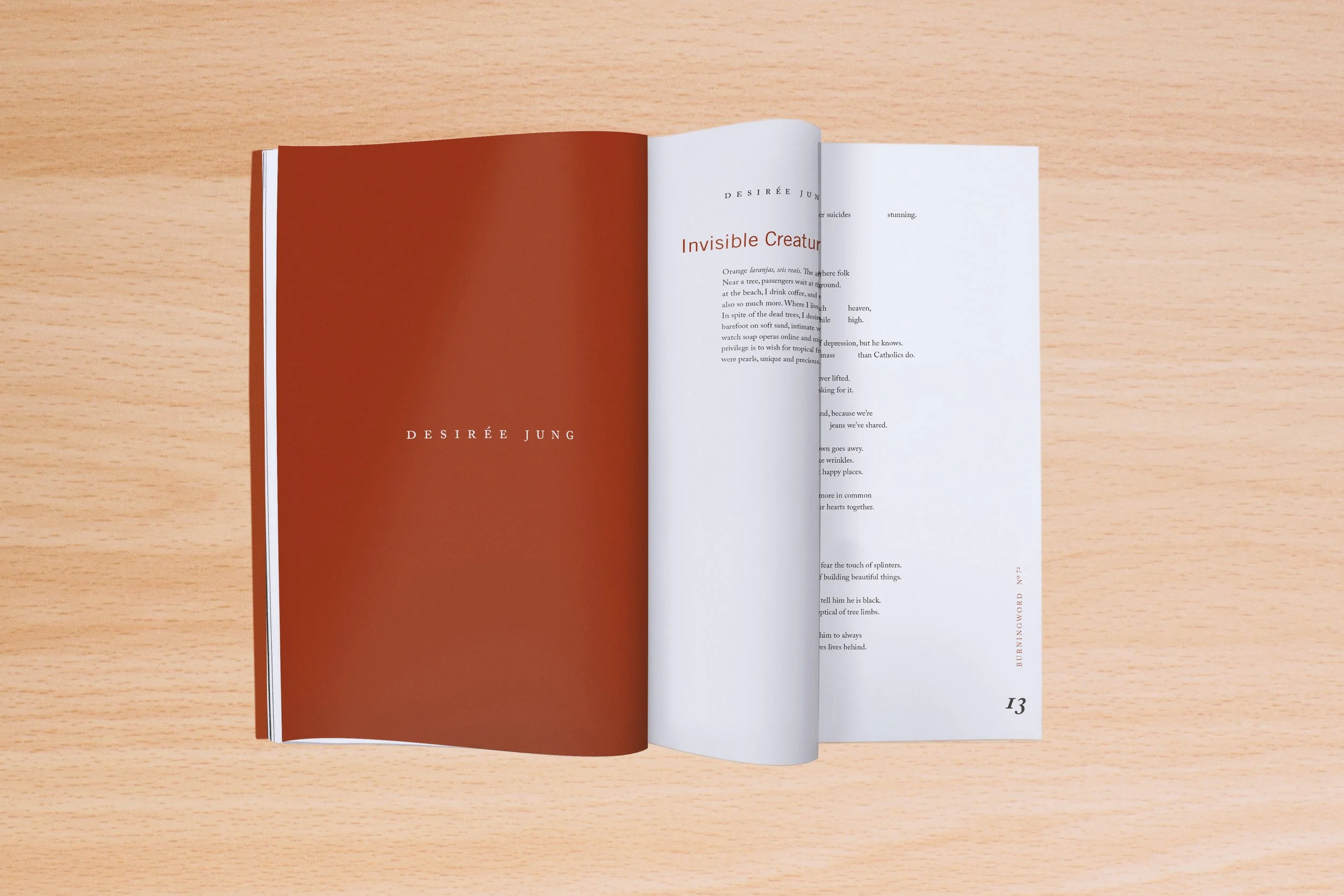 Open spread of a journal