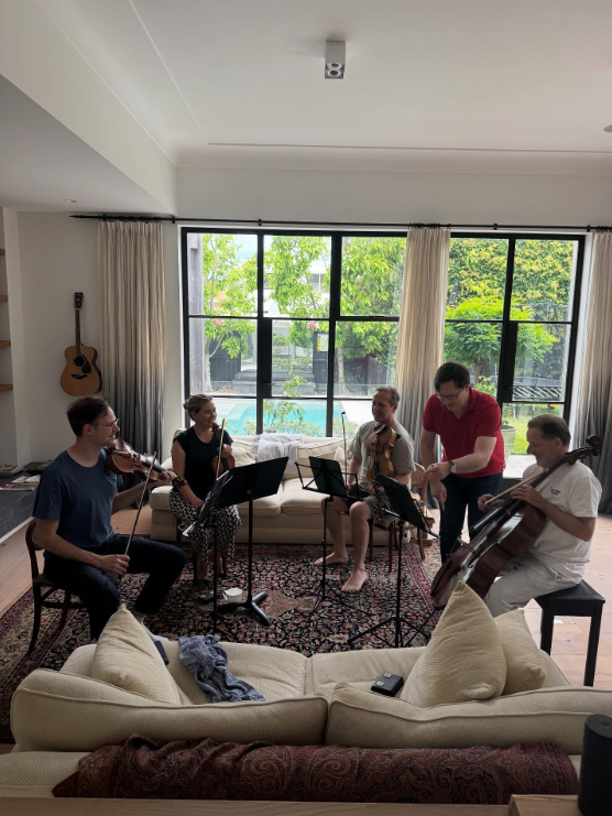 A moment from rehearsal